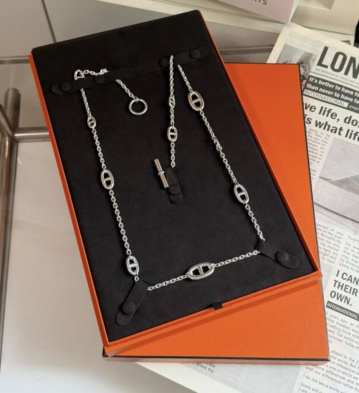 925 Silver Farandole 豬鼻🐽頸鏈 size 80cm