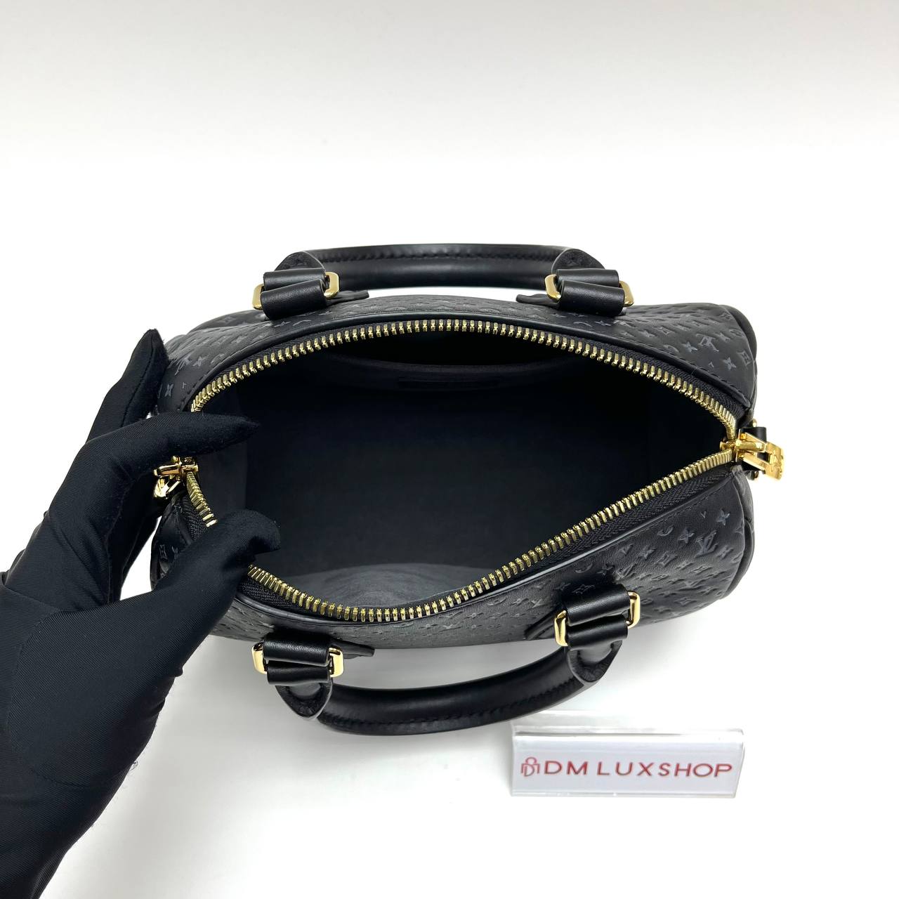 LV Black Calfskin Speedy 20 GHW