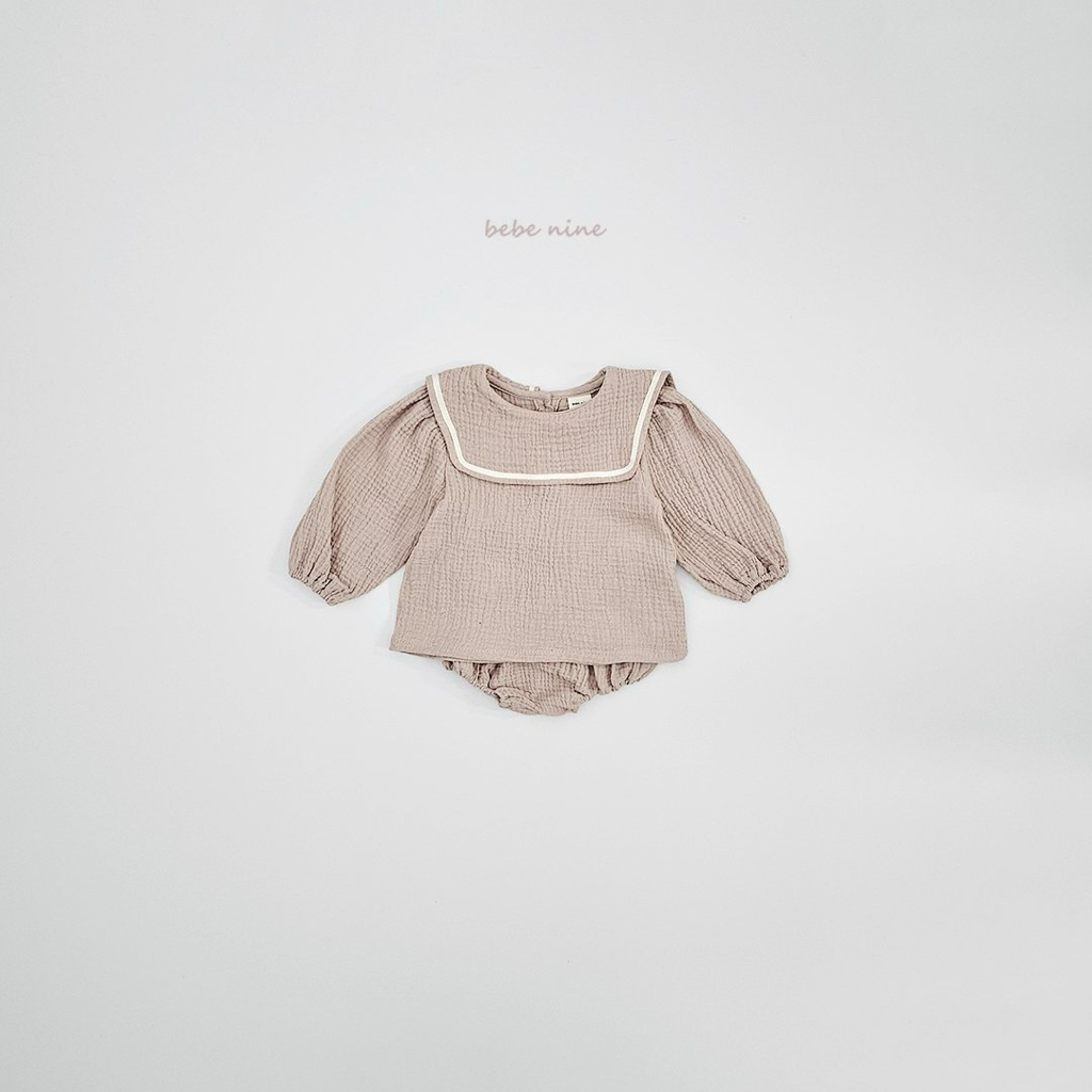 🌸預訂 韓國直送🌸🇰🇷Bebenine三色方型水手領上衣燈籠褲套裝