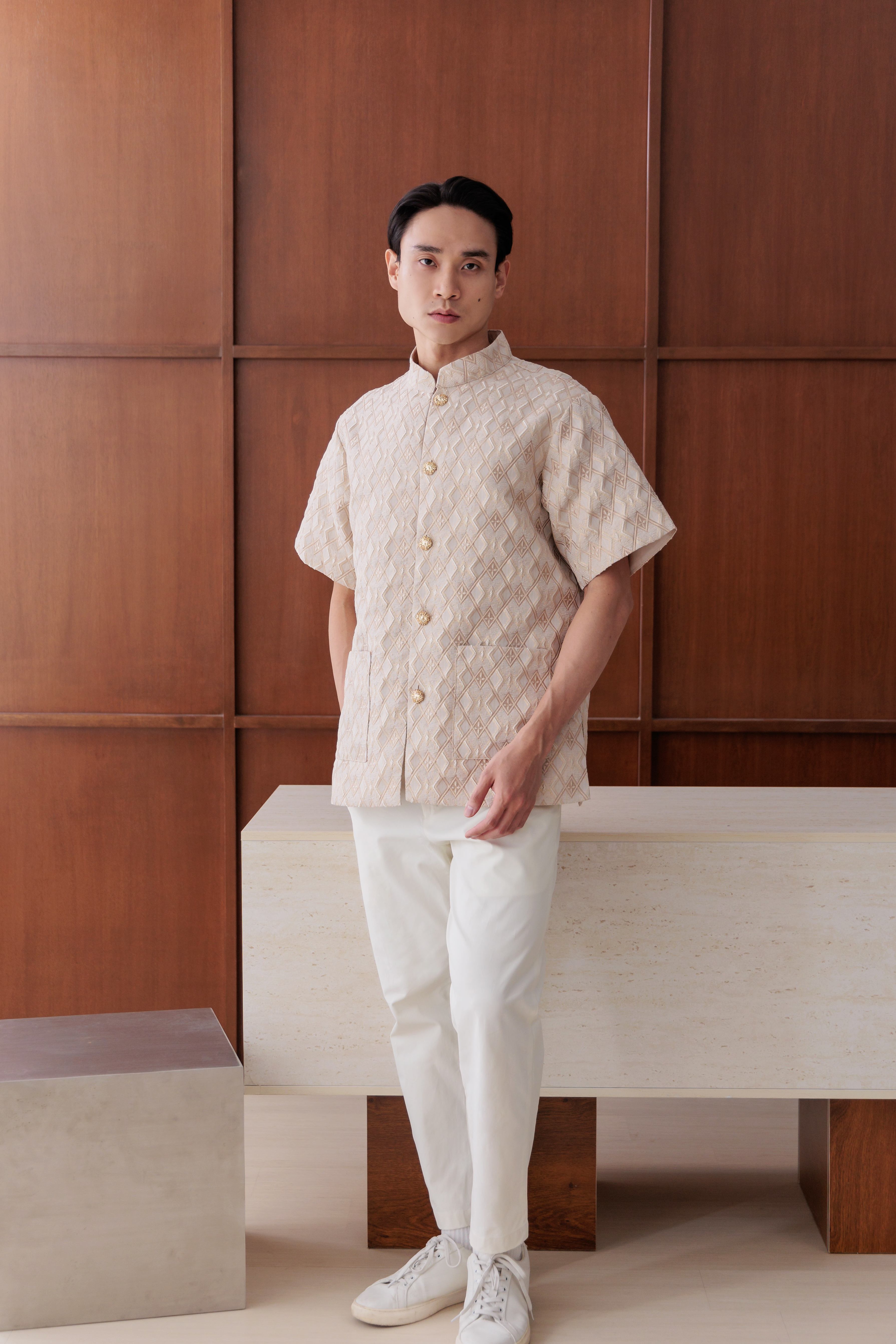 【Pre- Order】Gilded Prosperity Ivory Elite Shirt   鎏金聚瑞 IW002