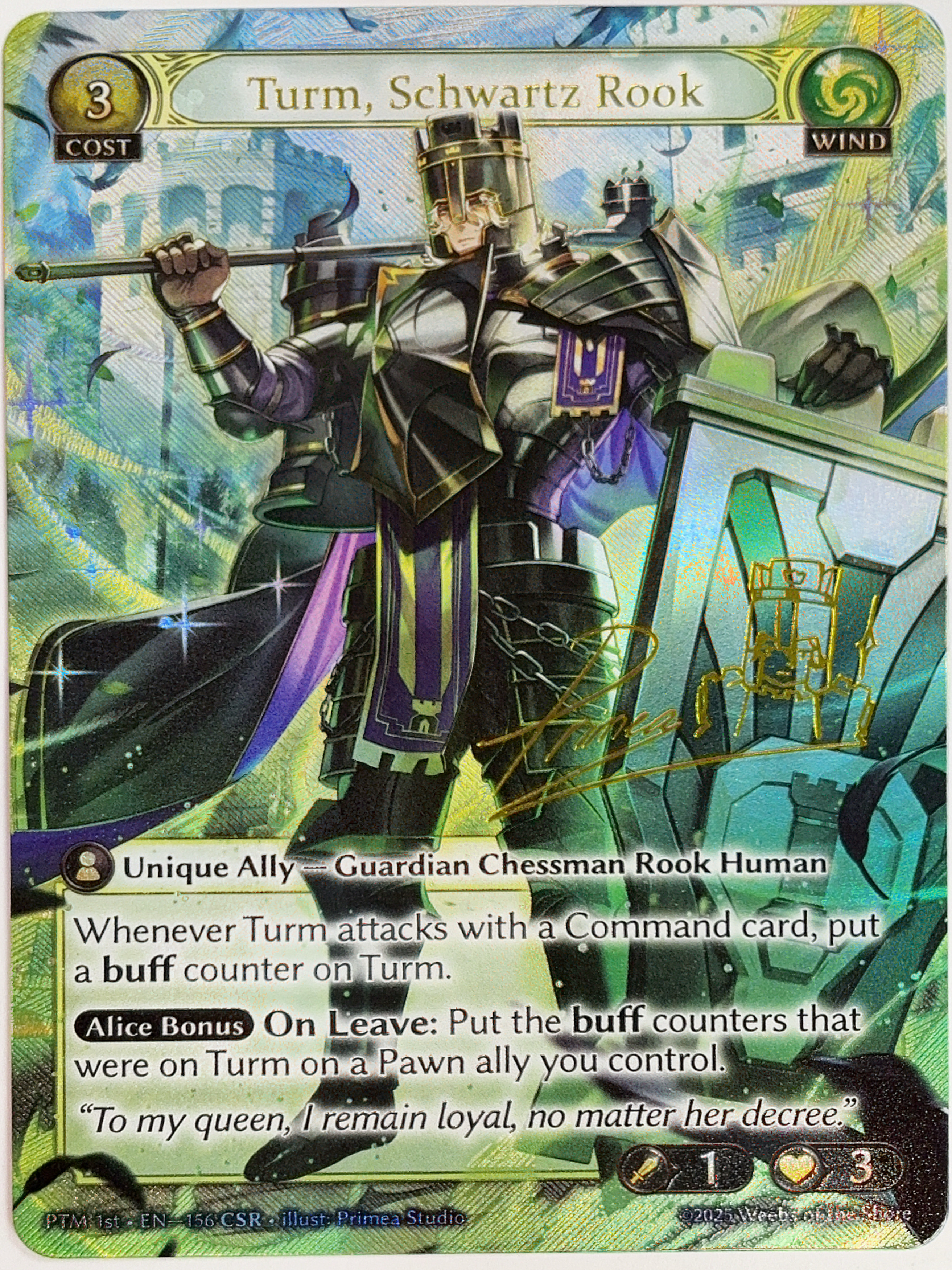 Turm, Schwartz Rook (CSR) - Phantom Monarchs (PTM)