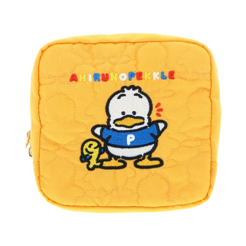 現貨｜Sanrio Ahiru No Pekkle AP鴨 日版 絎縫刺繡 化妝袋 (S2340895)