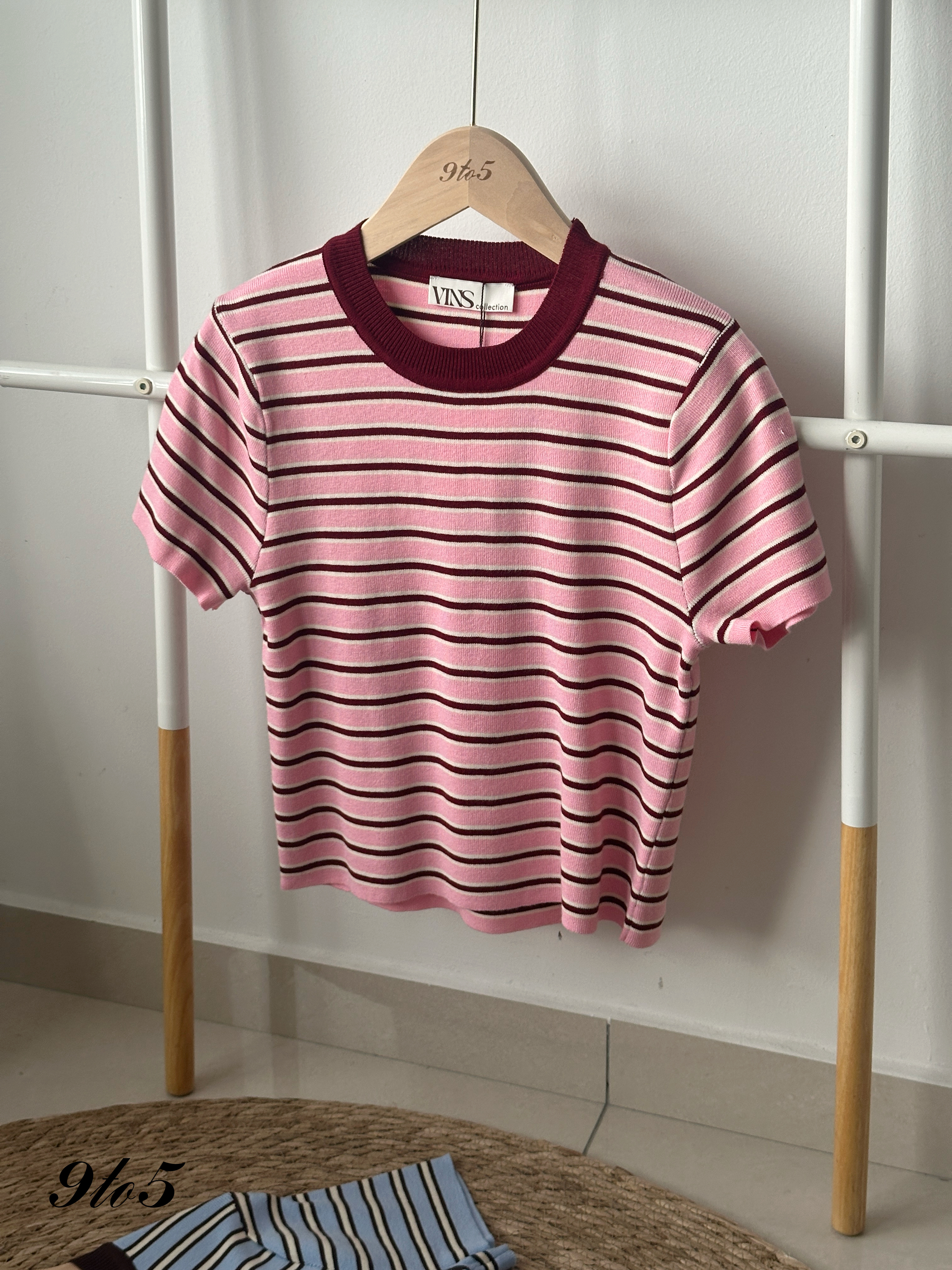 T4192 Stripe Knit Crop Top - 3 Colors 