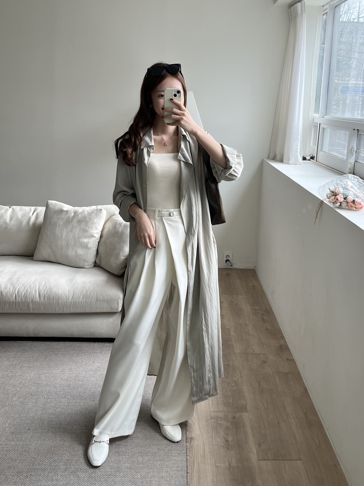 Asymmetric Wrap-Line Slacks (Ivory)