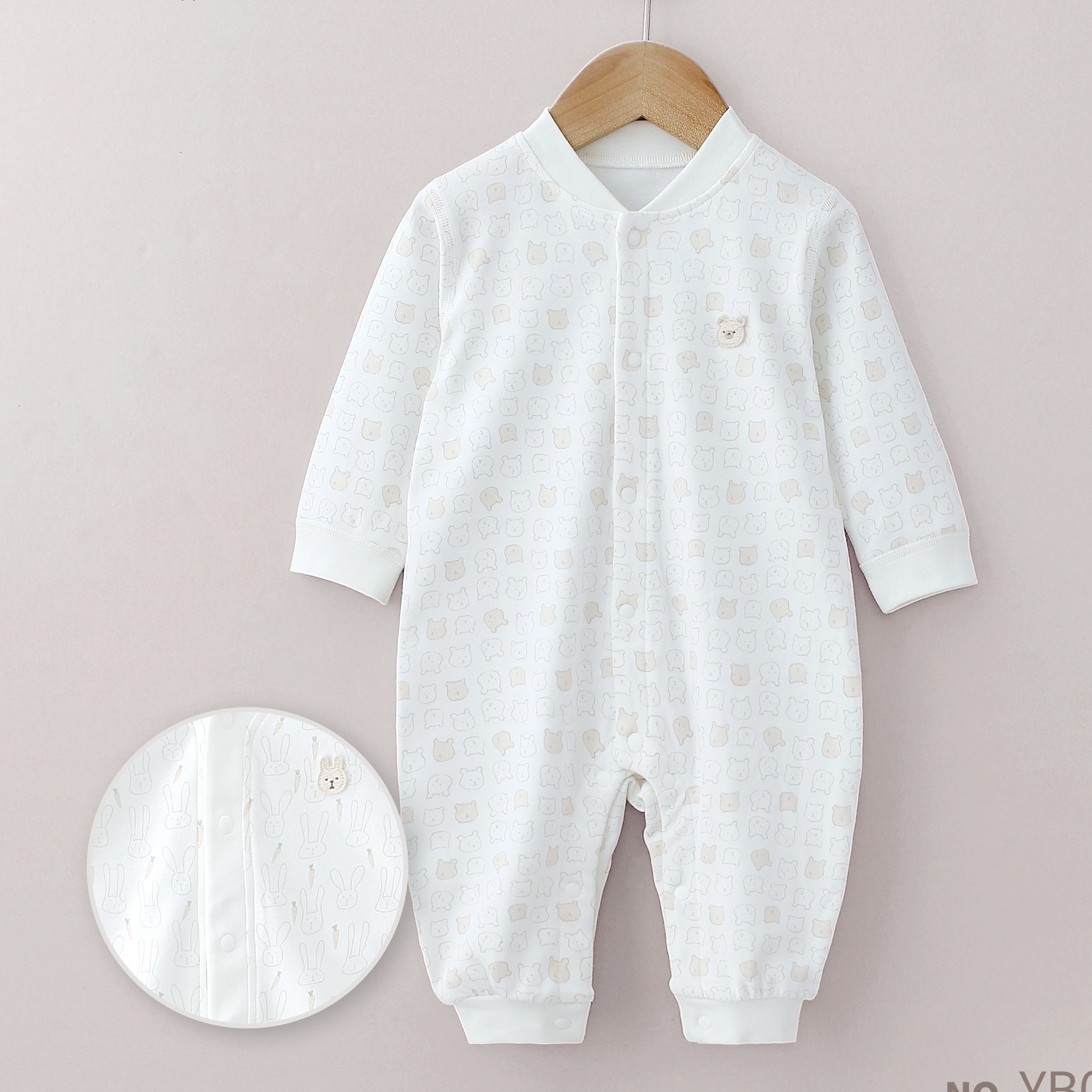 開胸哈衣 Front-Opening Baby Bodysuit