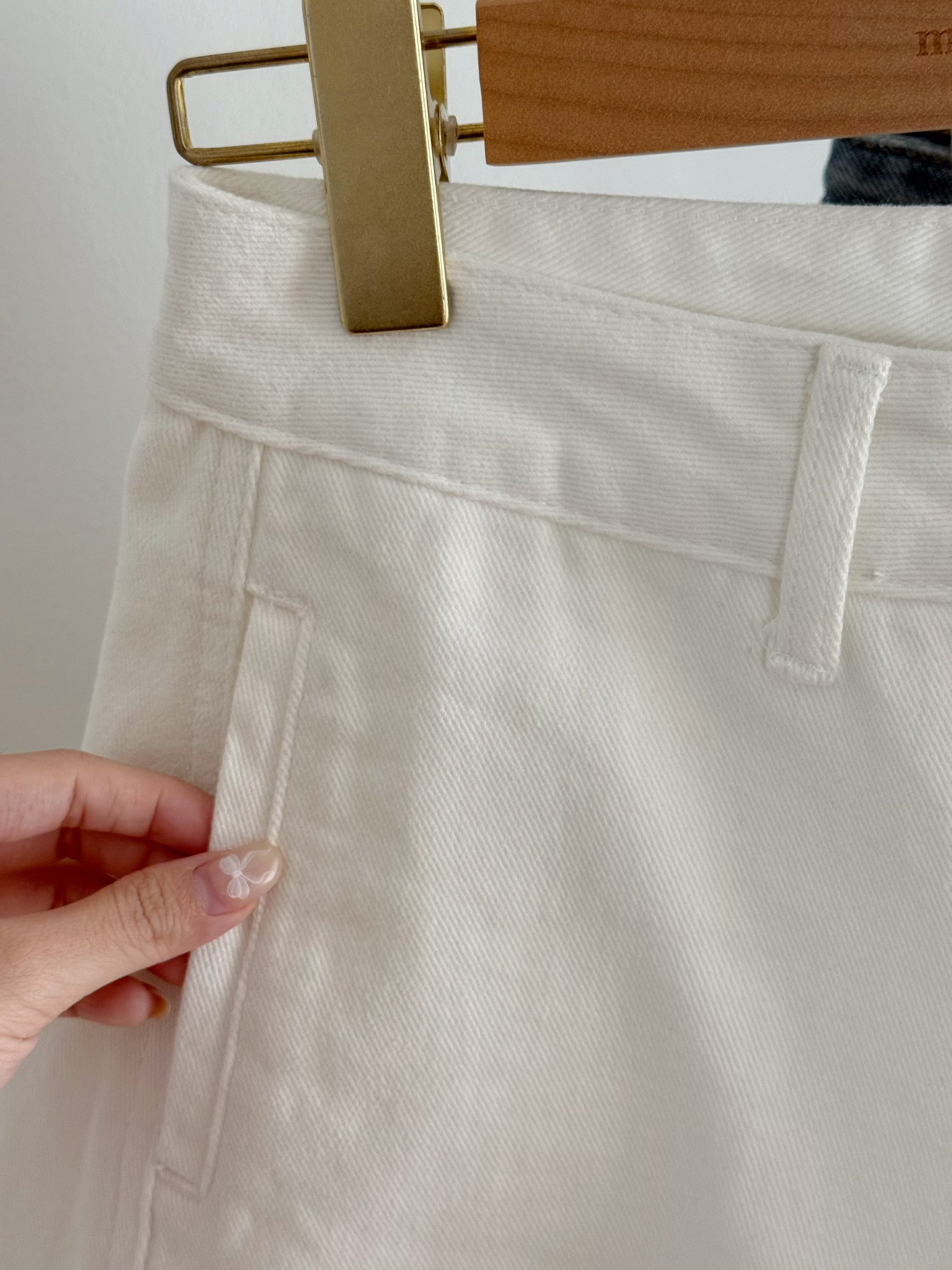Aster Denim Shorts | White