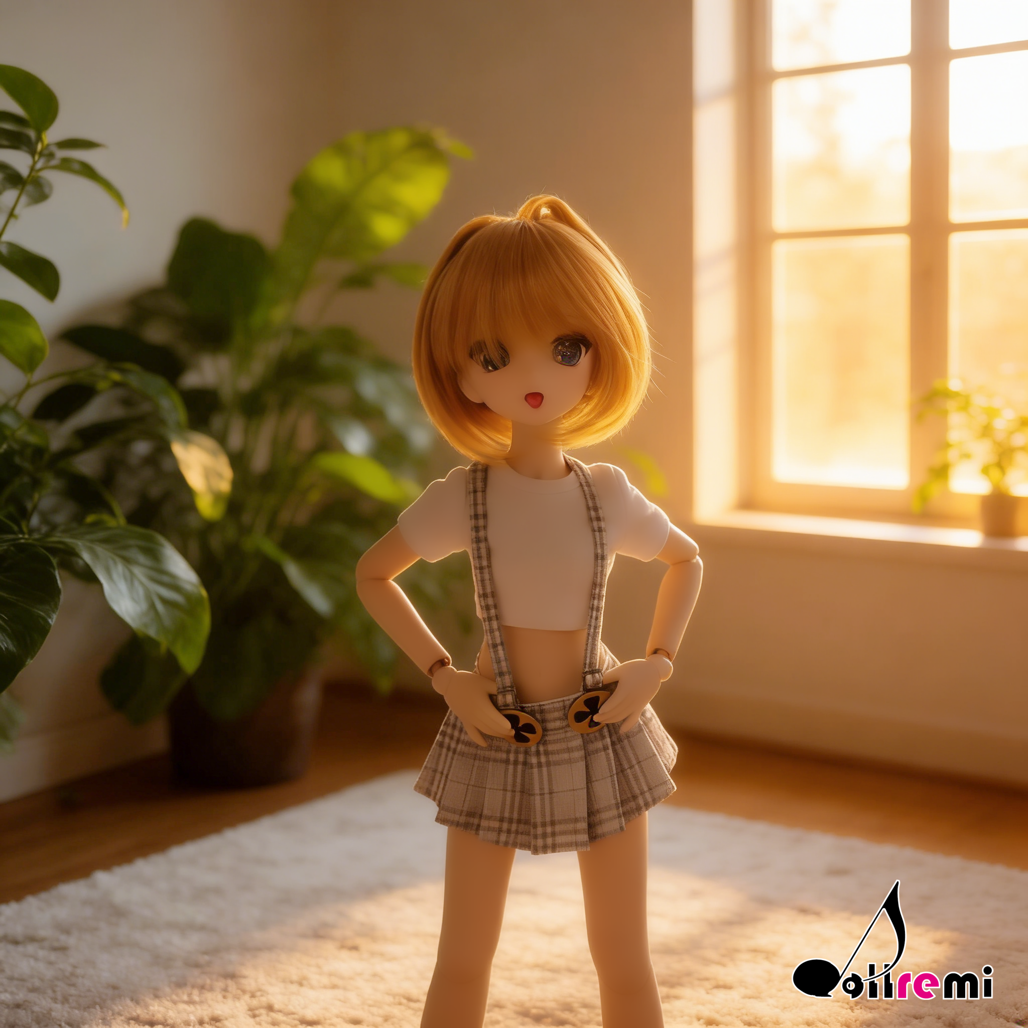 【dollremi】(DD0852) 吊帶格子裙套裝 Strap plaid skirt suit