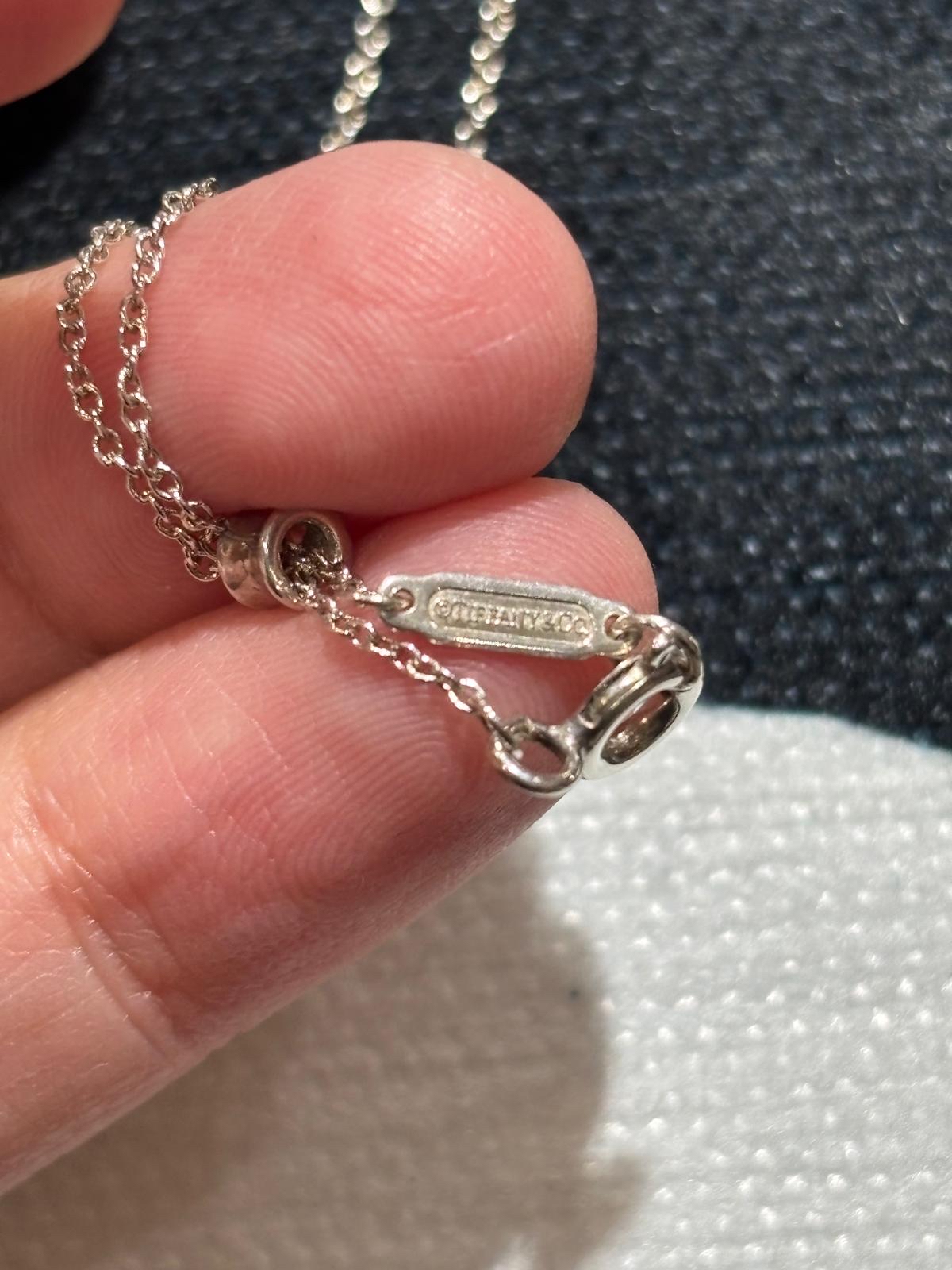 Tiffany necklace 925 18k 純銀頸鏈100%Authentic ,95%new ✅dust bag