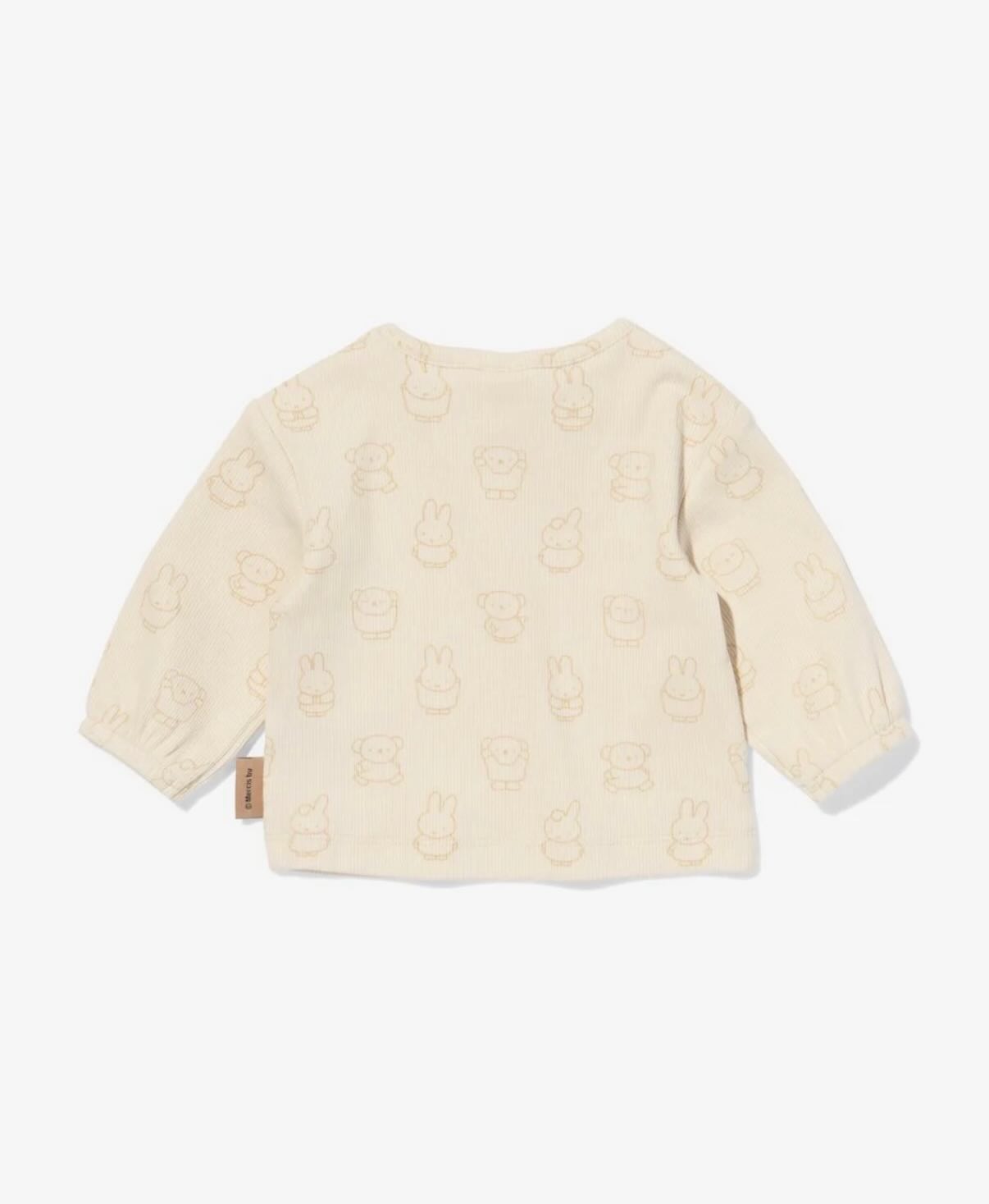 Miffy newborn baby long sleeves top (ecru repeated miffy)
