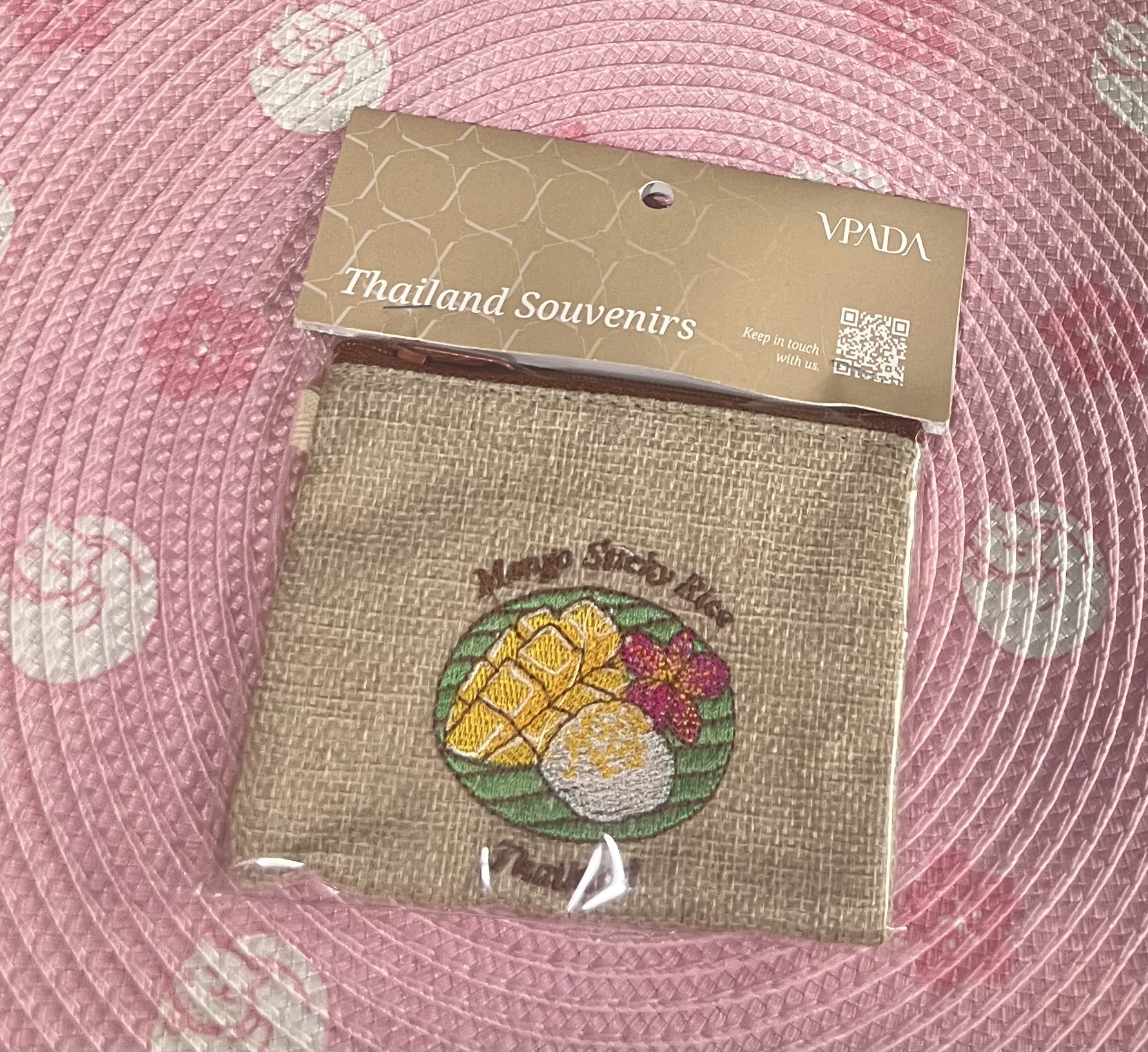 💟現貨💟🇨🇷泰國VPADA 散子包-芒果糯米飯刺繡圖案