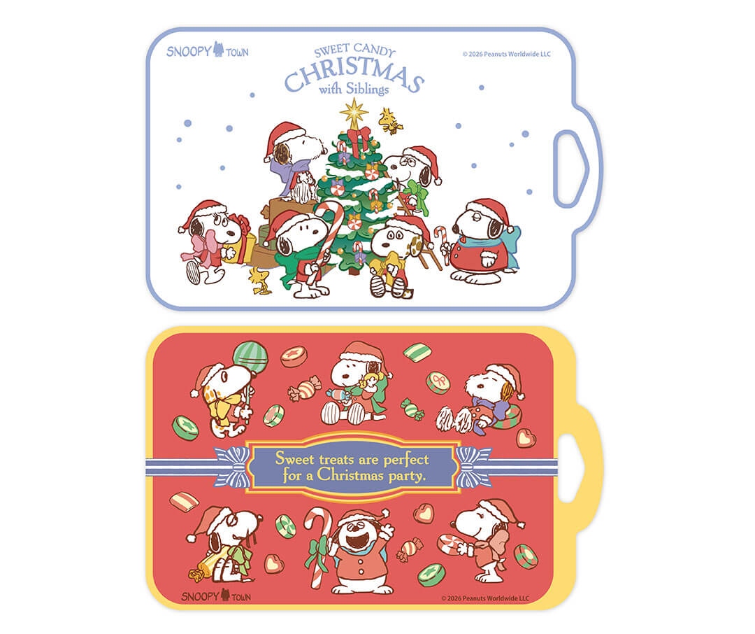 🌸 【預訂】Mini Cutting Sheet Set (2 sheets) - Snoopy Christmas 2026"SWEET CANDY CHRISTMAS with Siblings"