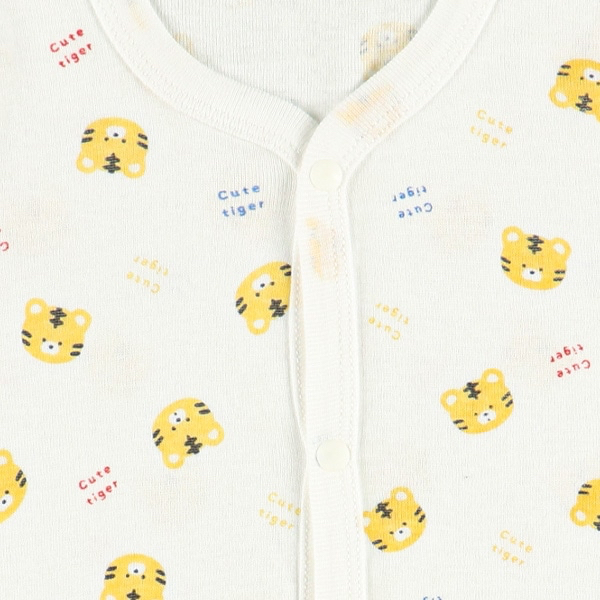 🇯🇵預訂 日本直送🇯🇵老虎滿印純棉前開式短袖包屁衣三件套