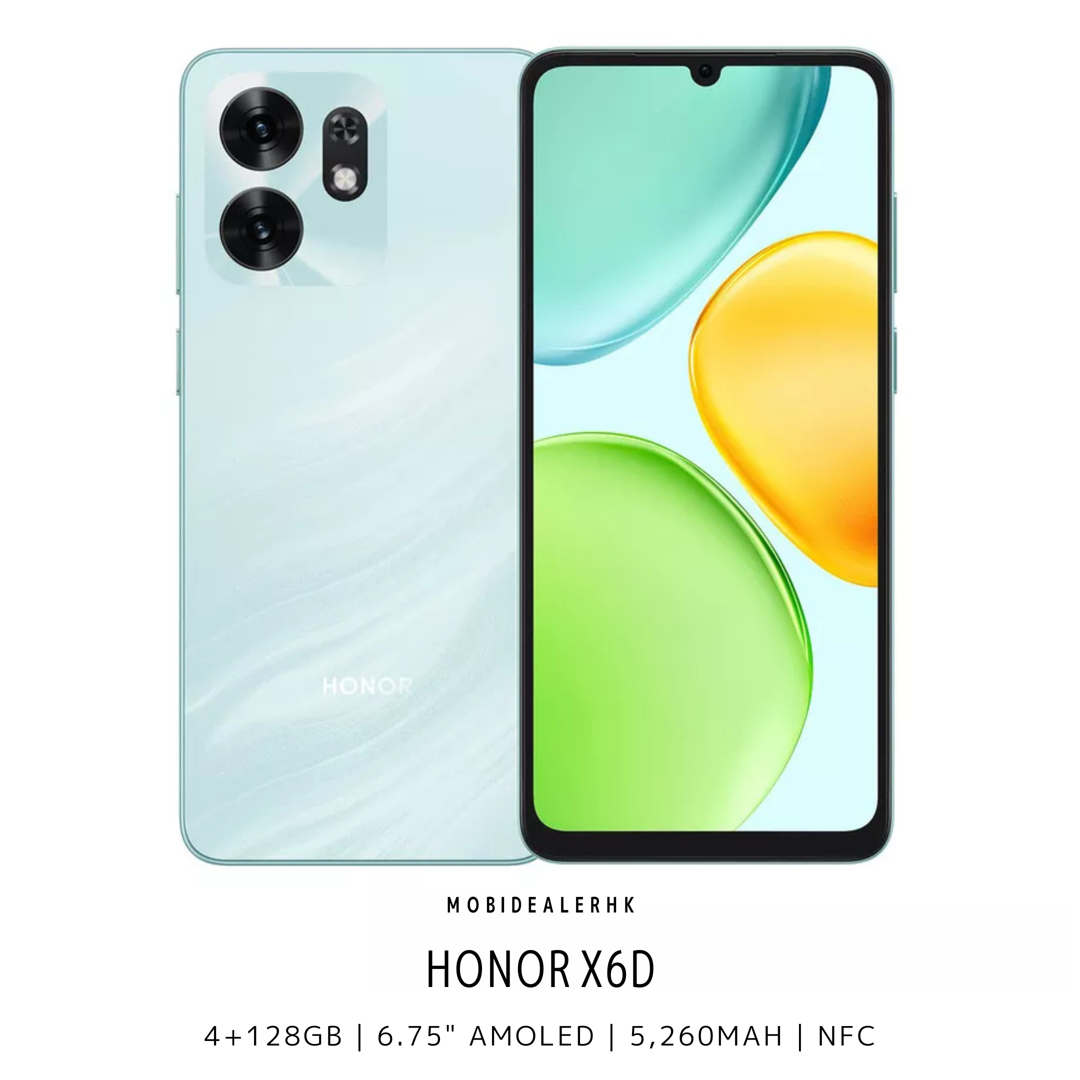 Honor X6D | 榮耀 X6D | 5G | 智能手機 | 4+128Gb | 6.75" AMOLED | 5,260mAh | NFC