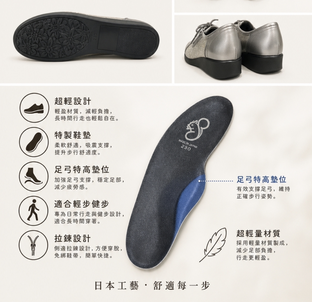 優雅銀色花卉圖案繫帶休閒鞋