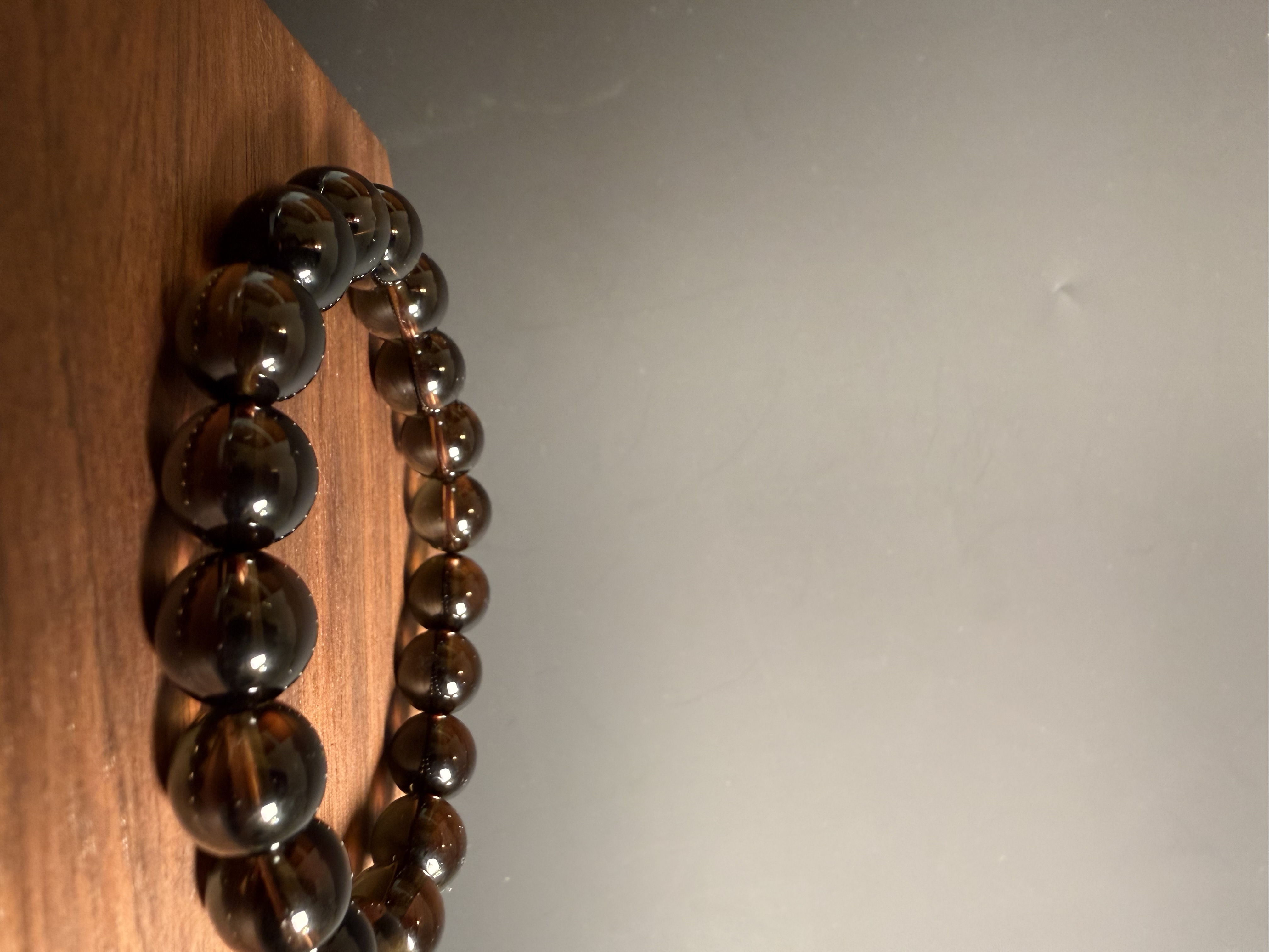 茶晶手串｜Smoky Quartz Bracelet｜10mm・Option 2