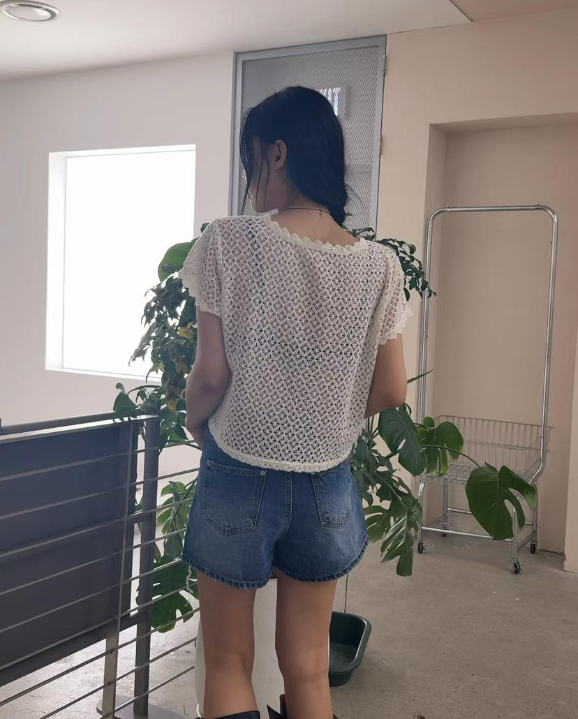 花邊領網仔短裝Top