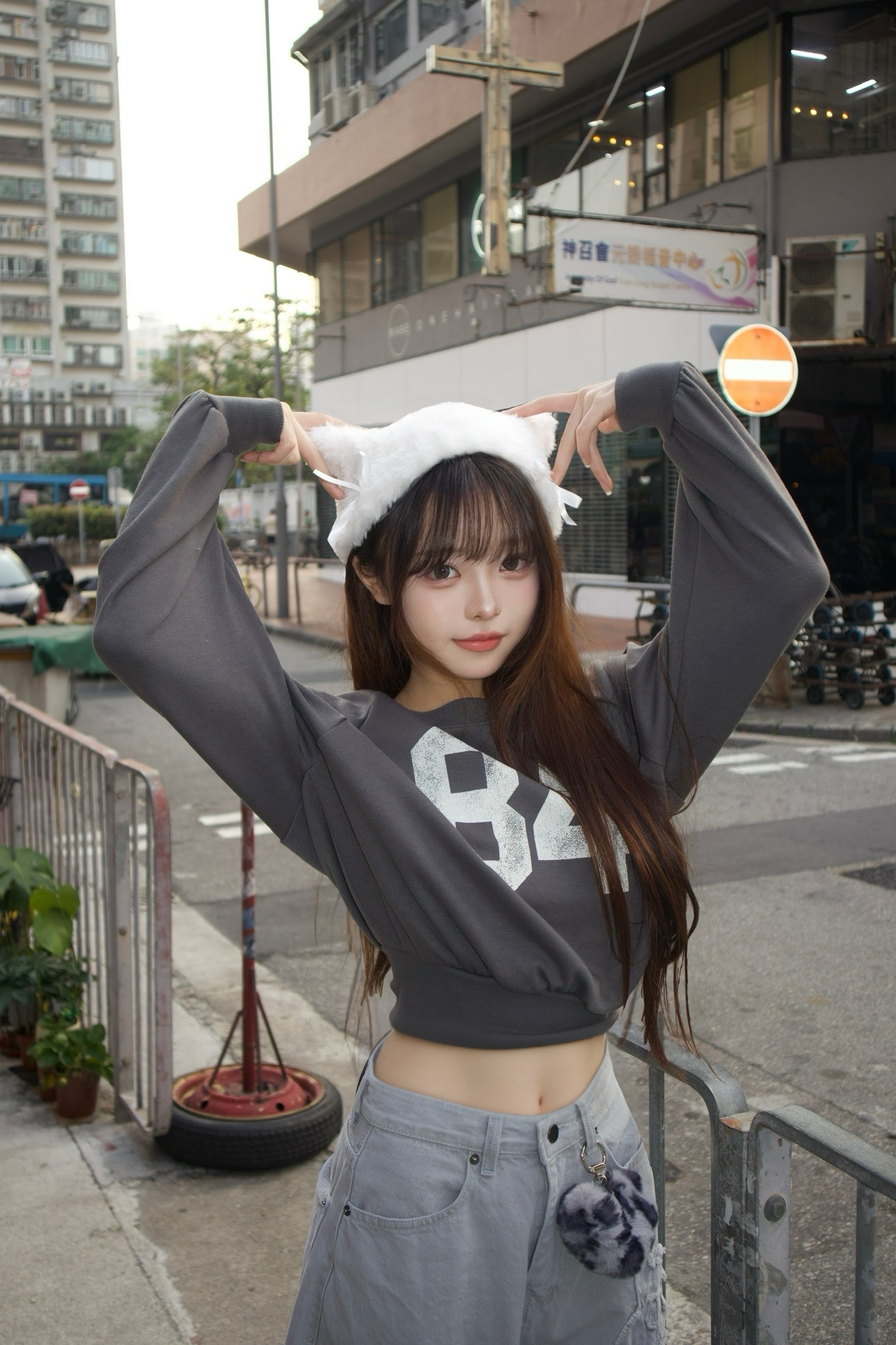 現貨✅韓國84 寬鬆長袖露膊hoodie 