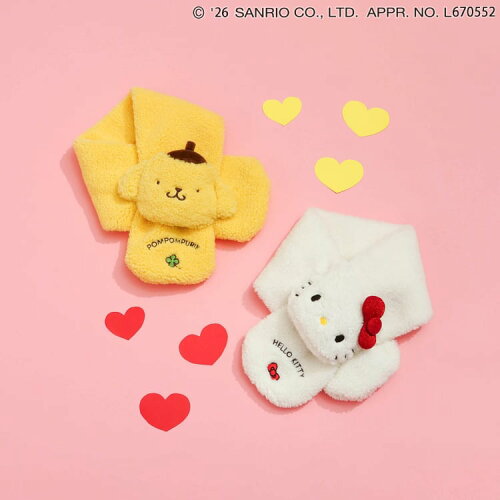 🆕【⭐訂購⭐】🇯🇵 日本直送 🌀 #Pompompurin / #Kitty 絨毛穿洞頸巾 🌀[ELJA-0174][261119]
