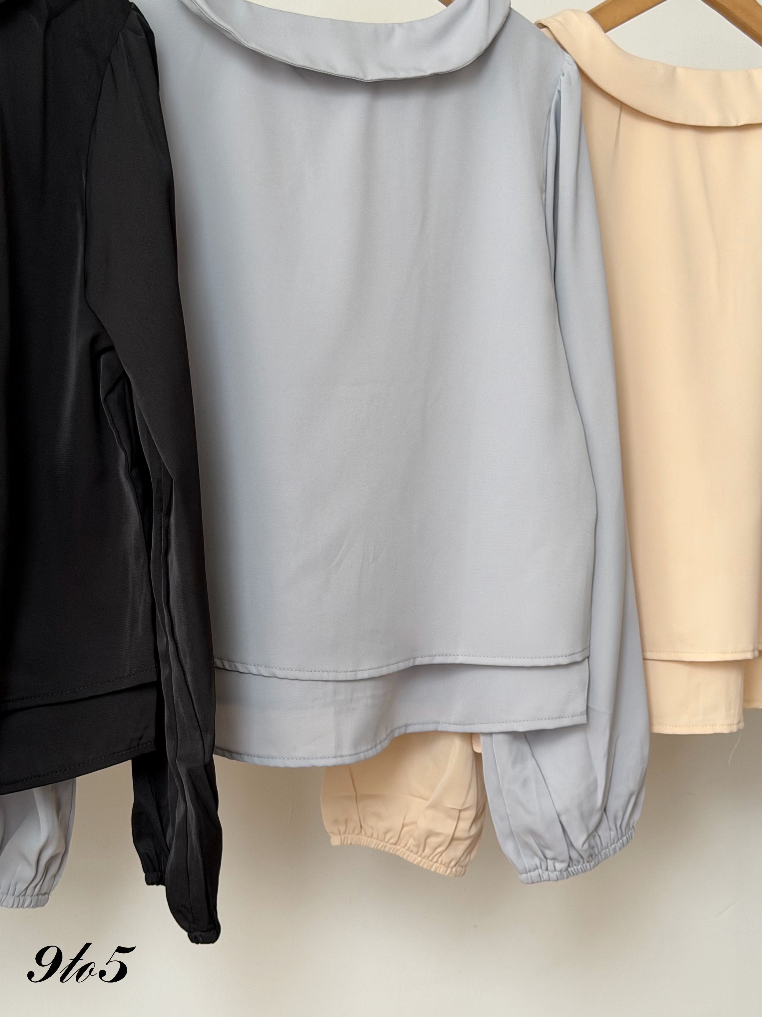 T4518 Bow-tie Long Sleeve Blouse - 3 Colors 