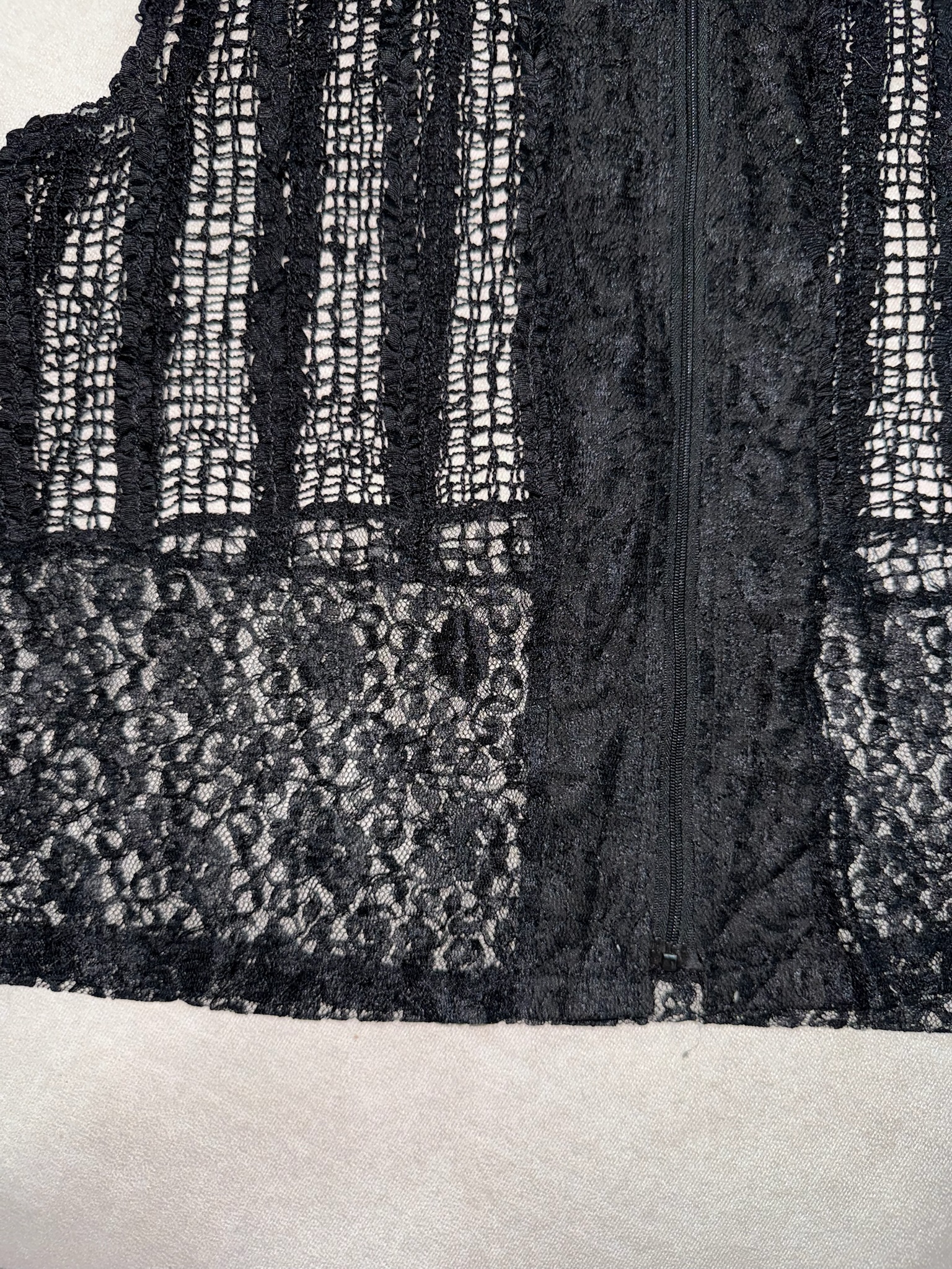 Vintage Lace Sheer Striped Outer