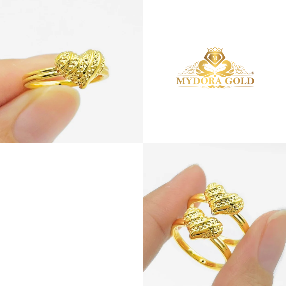 MYDORA Cincin Mini Puffed Love (5G) l EMAS 916/22K