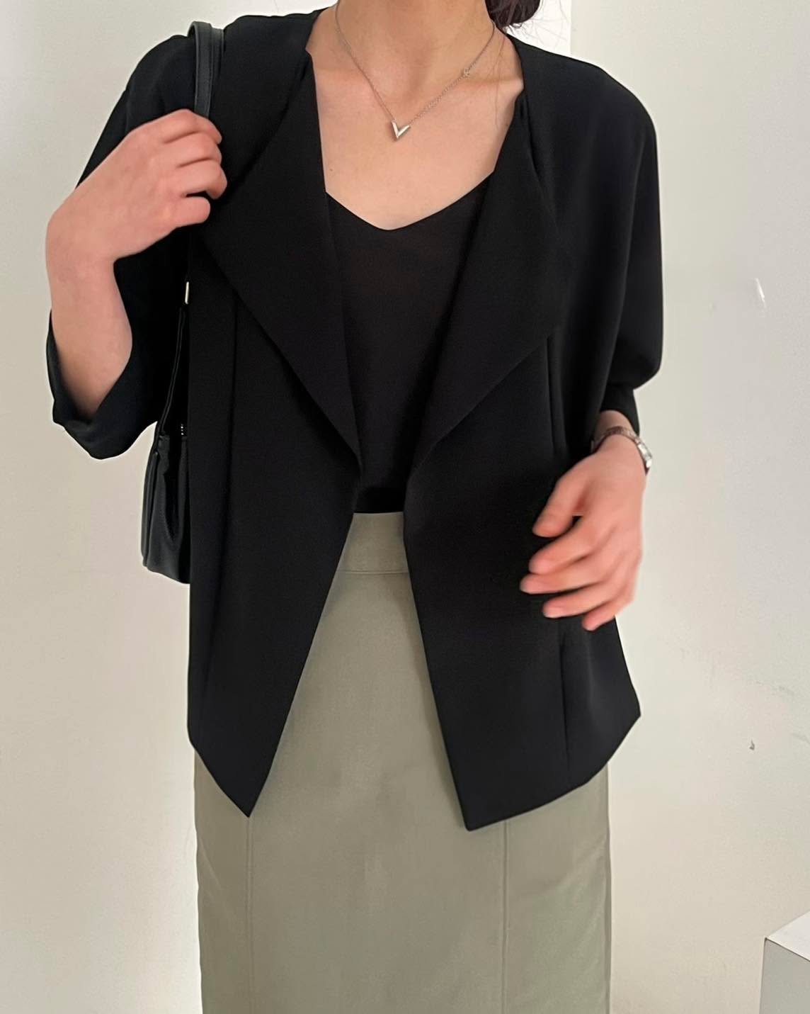 雪紡反領西裝外套
