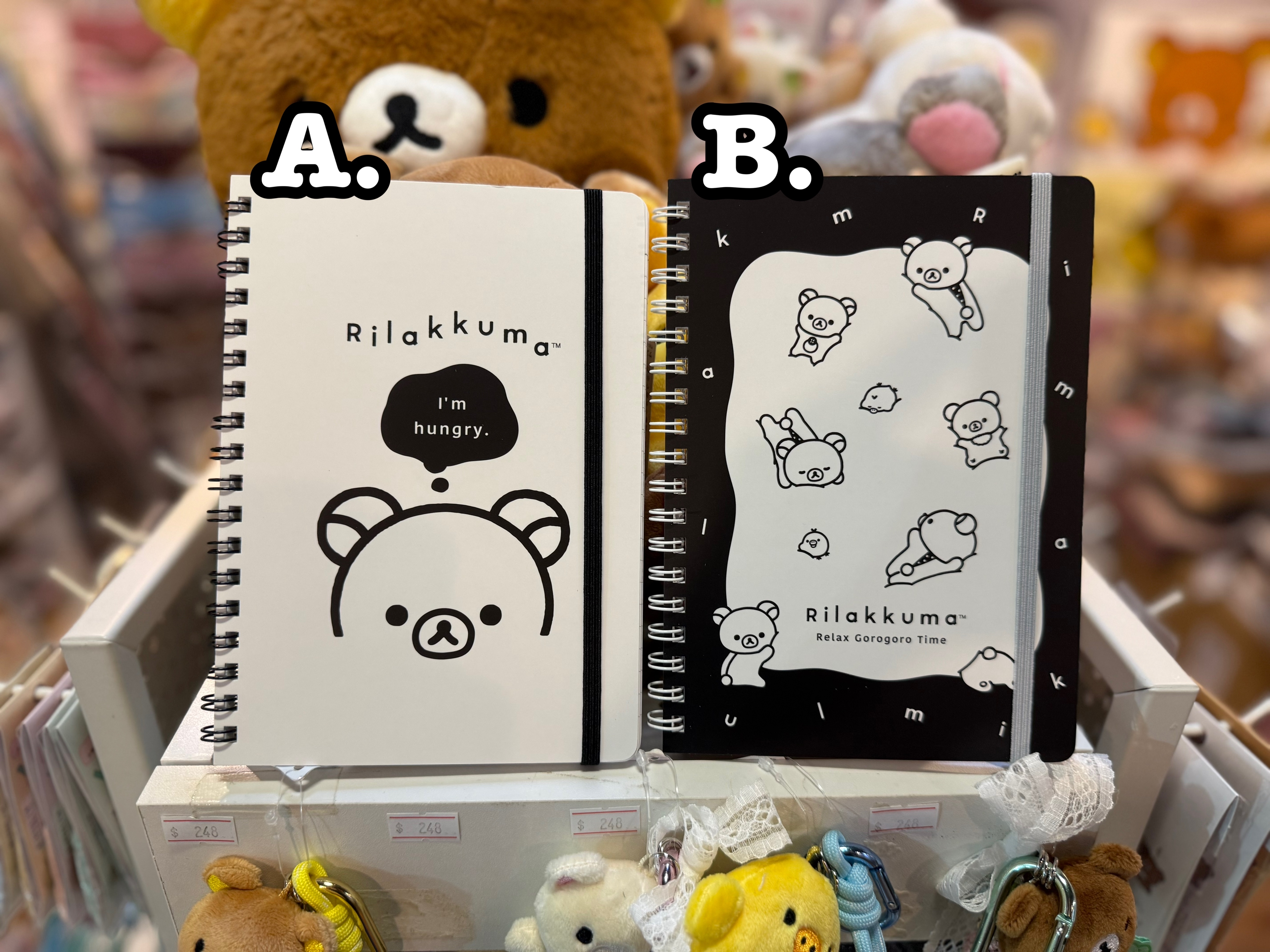 《現貨》全新Rilakkuma黑白造型圈簿