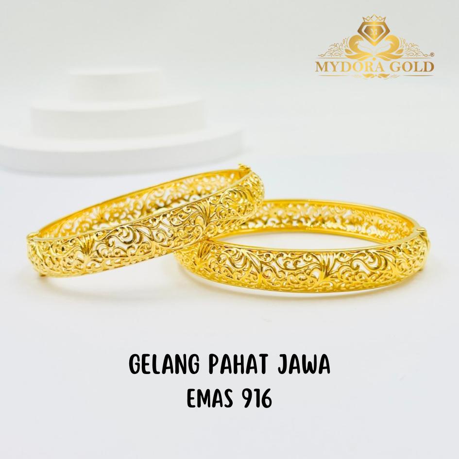 MYDORA Gelang Pahat Jawa l EMAS 916/22K