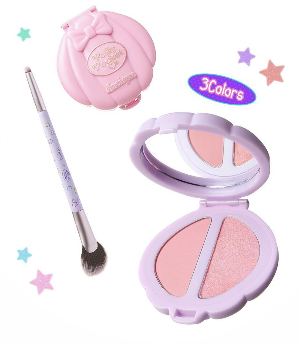 韓國 Dasique x Polly Pocket 聯名 迷你眼頰胭脂盤3款任選｜Little Blush Palette