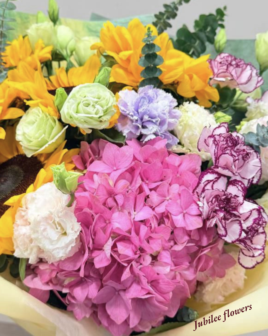 🌻向日葵 繡球 花束