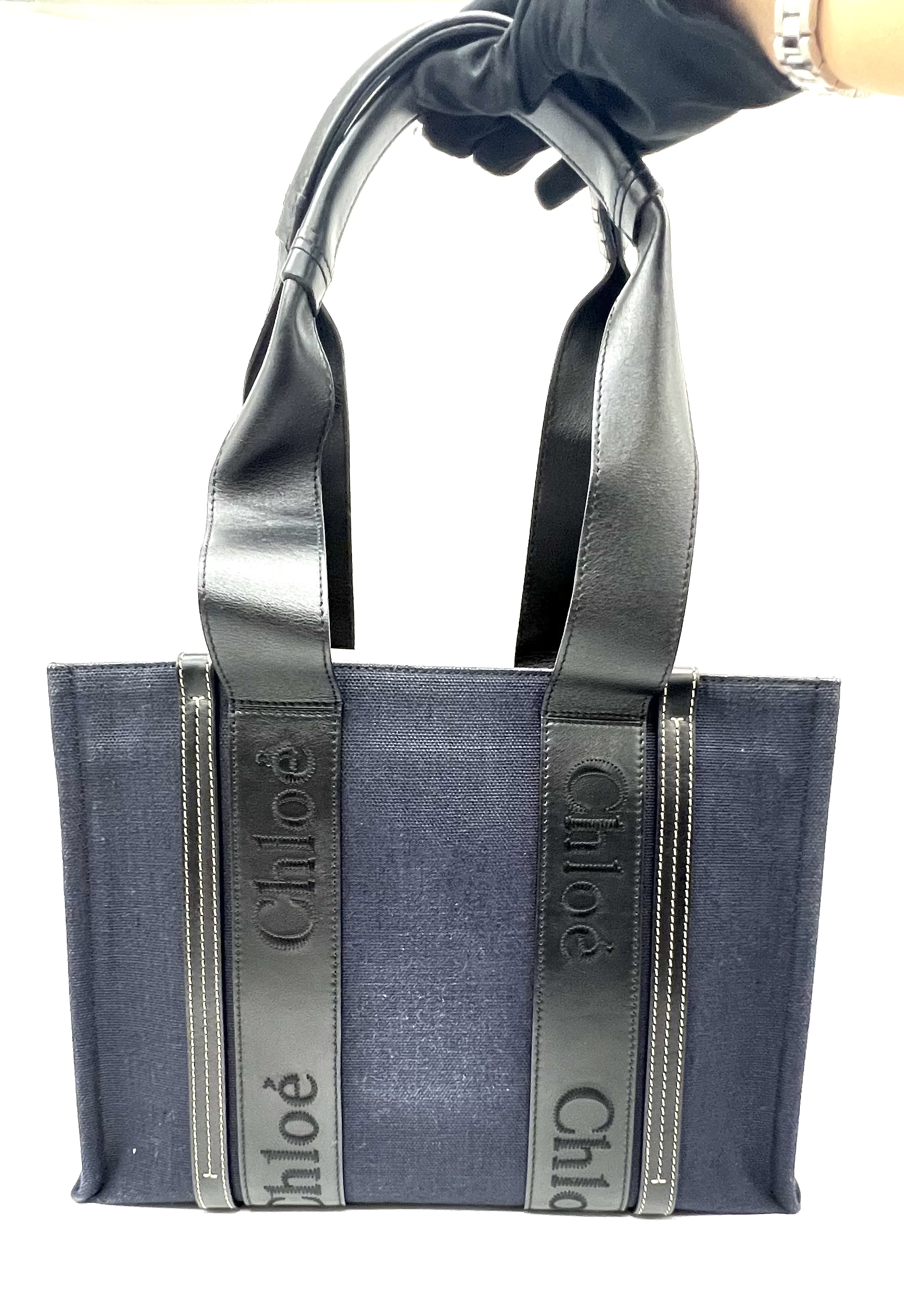 Pre-Owned Chloé Woody Medium Denim Tote Bag / Product Code: 26041105