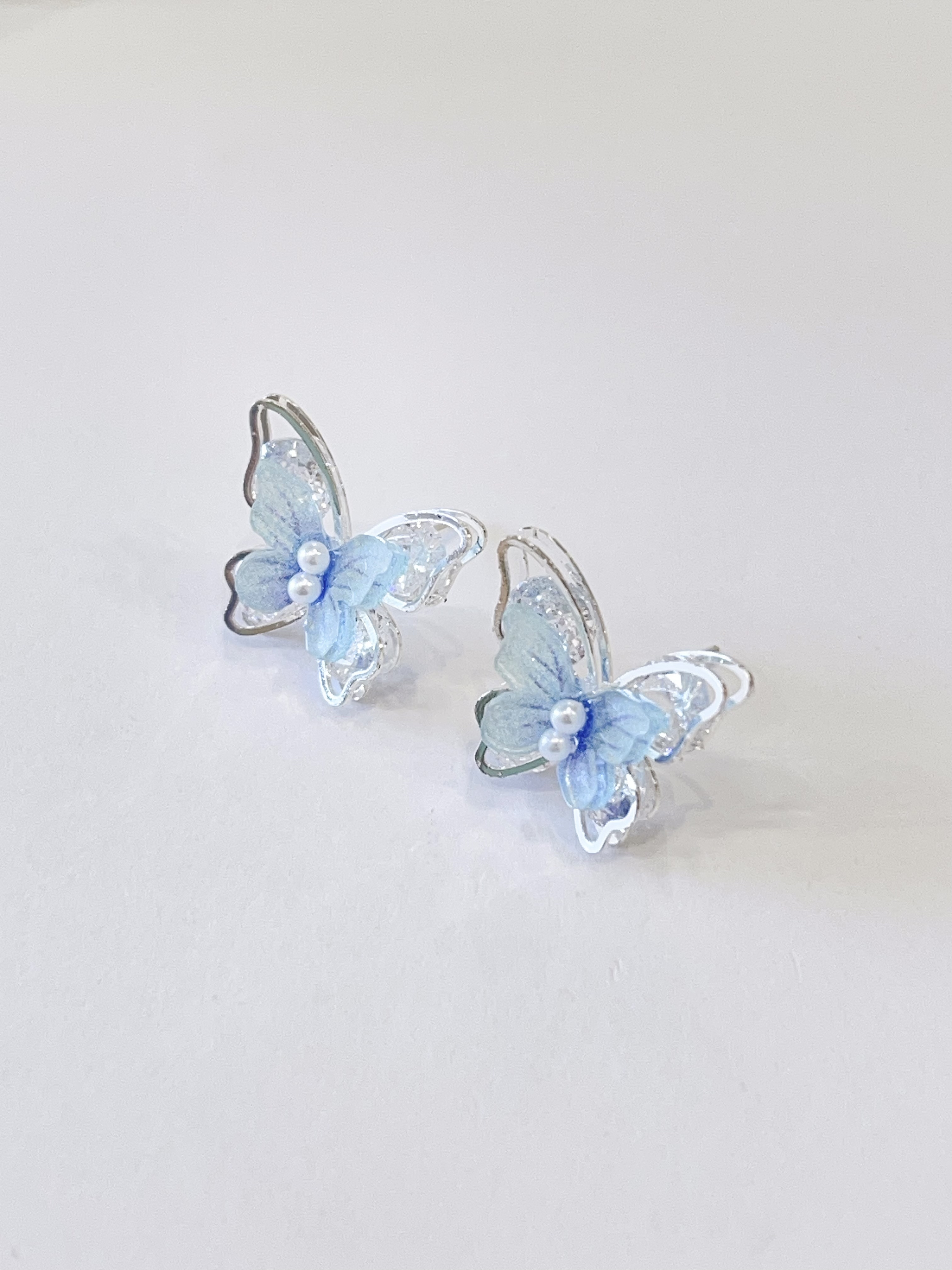 蝴蝶系列🦋渐变蓝蝴蝶耳环