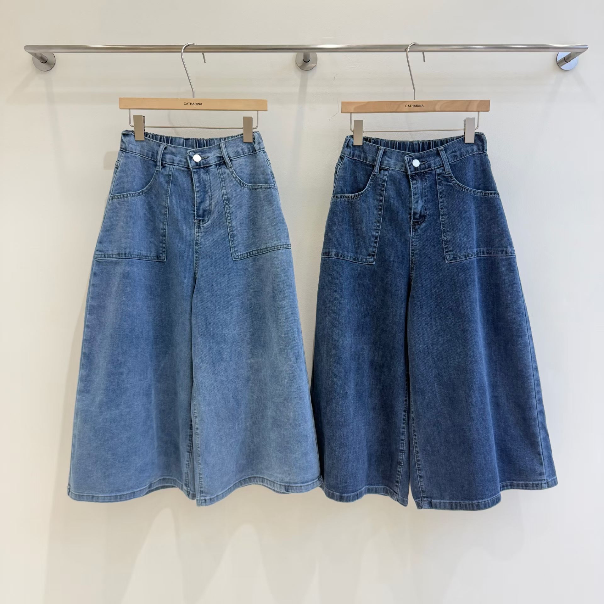 CT29 後橡筋腰半截A字裙褲