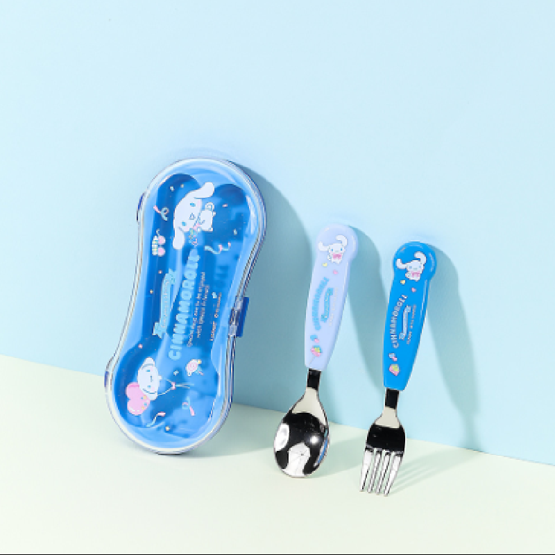   【預訂】韓國直送 Sanrio Cinnamoroll 不銹鋼叉匙連收納盒餐具套裝