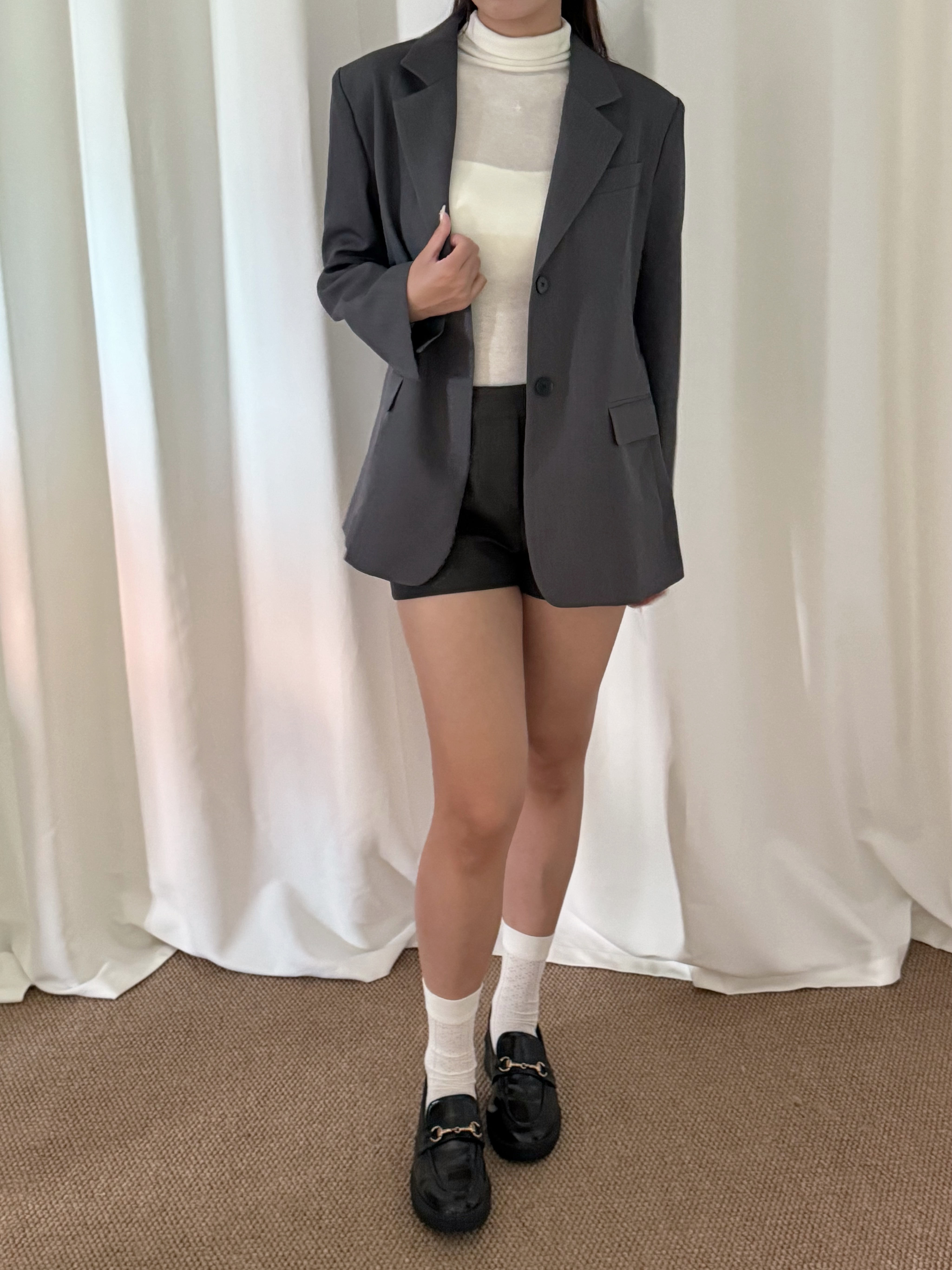 [特別西裝外套!]率性綁帶西裝外套(兩色入)