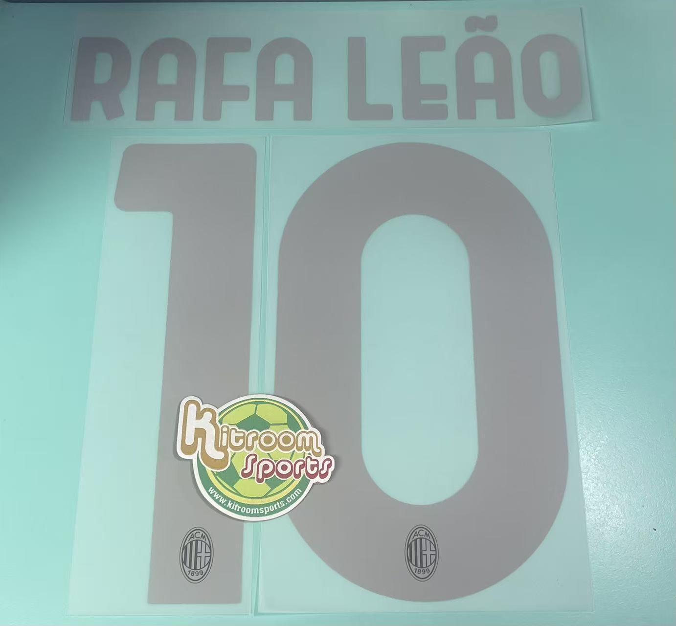 2023-24 Milan x Pleasures kit Black Nameset #10 RAFA LEAO