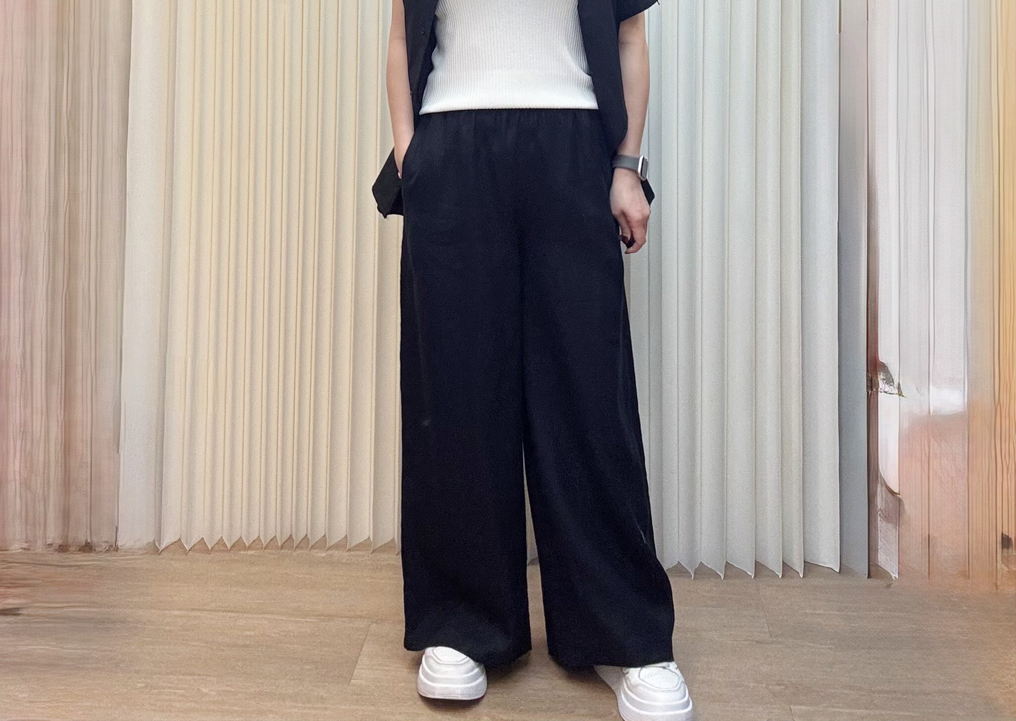 韓國棉麻褲 M439 03Lai07250