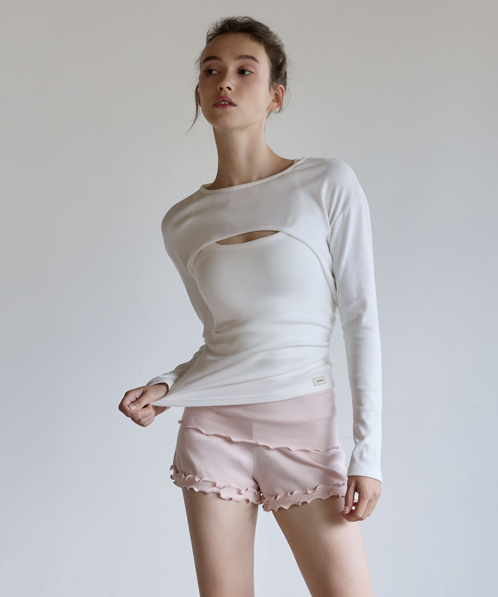 【一秒打造層次感瑜珈 Look】預購_DEVI-T0170 Ally Lip Crop Bolero by Devi
