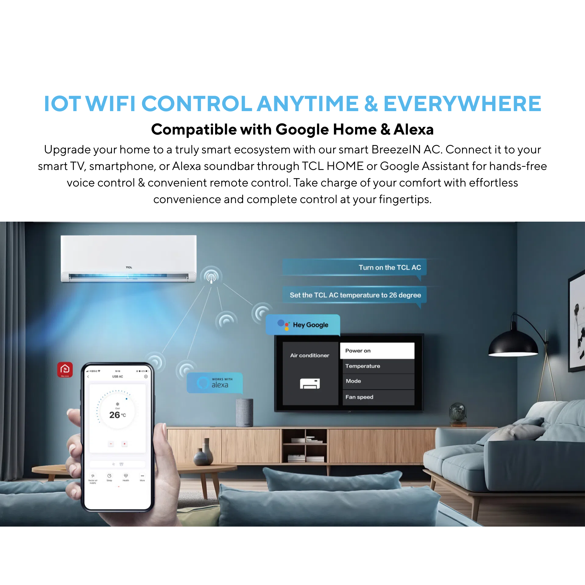 TCL 1.0HP Gentle Cool Pro Series Inverter Air Conditioner (TAC-10CSD/TPH21I)