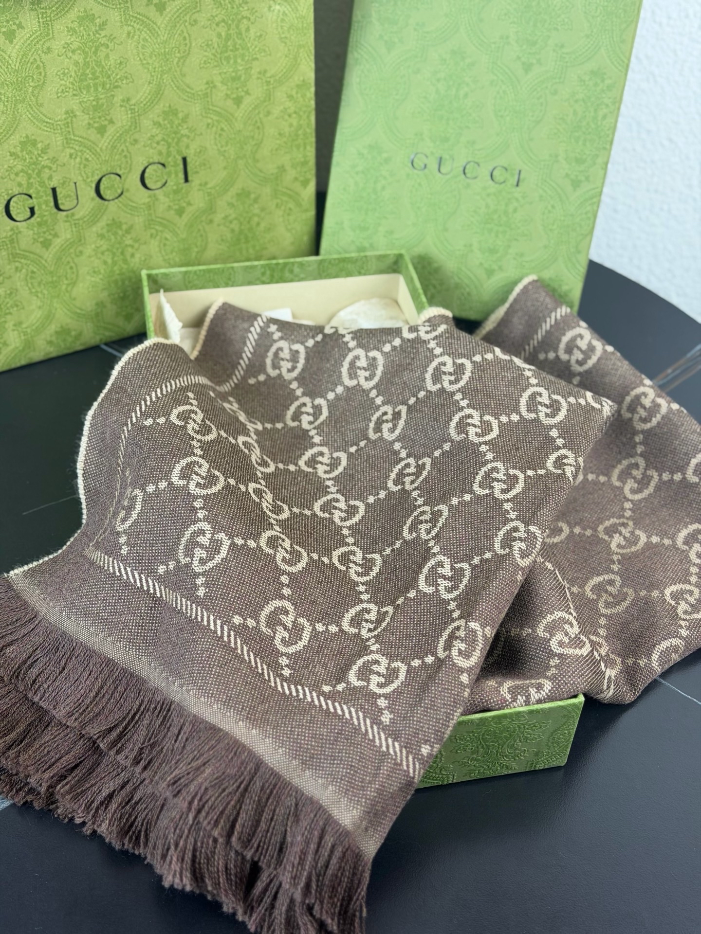 【預訂貨品】GUCCI GG經典老花羊毛頸巾🧣