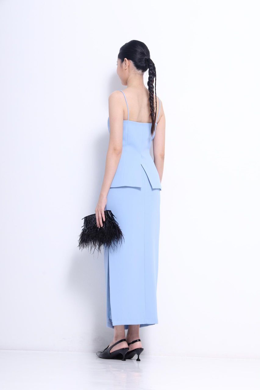 侧开叉半裙 1381