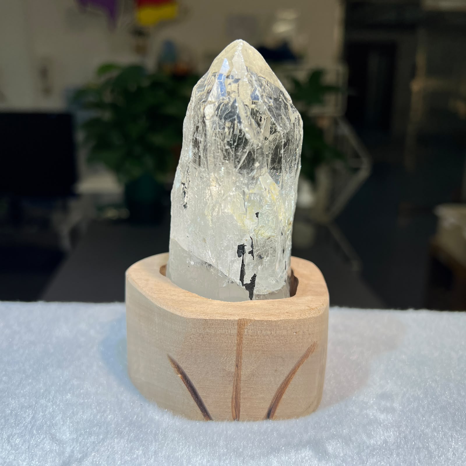 白水晶柱 (連座)