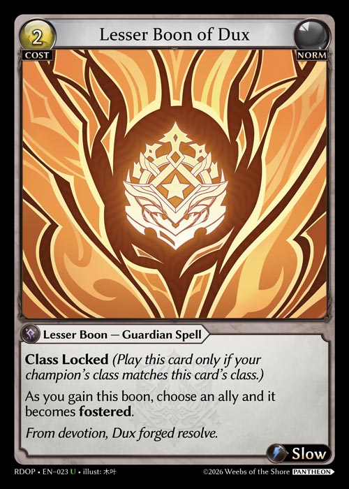 Lesser Boon of Dux / RDOP-023 (U)