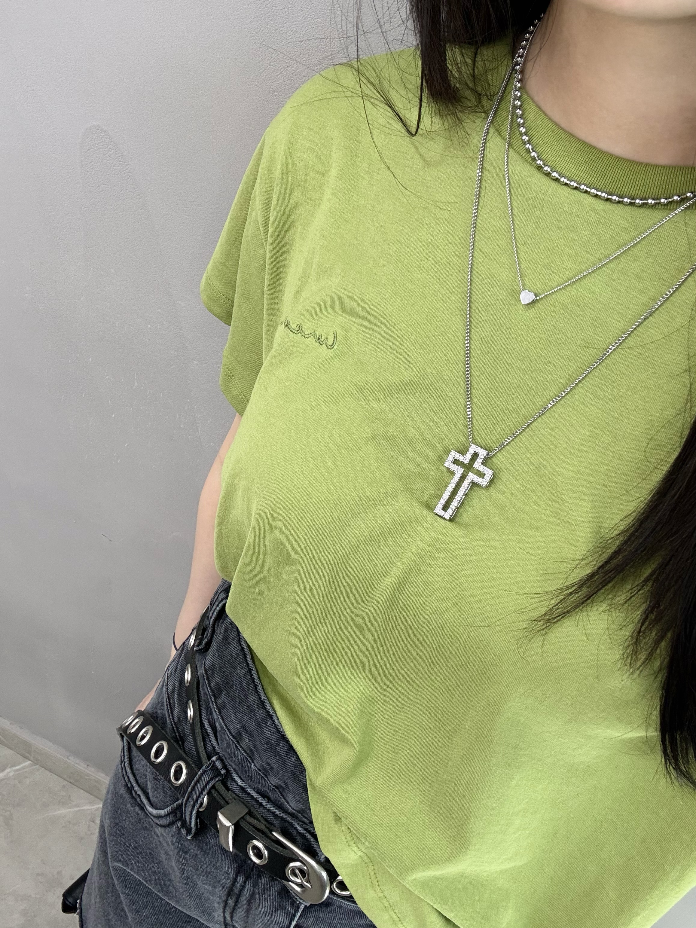 M84 洗水棉刺繡字Tee