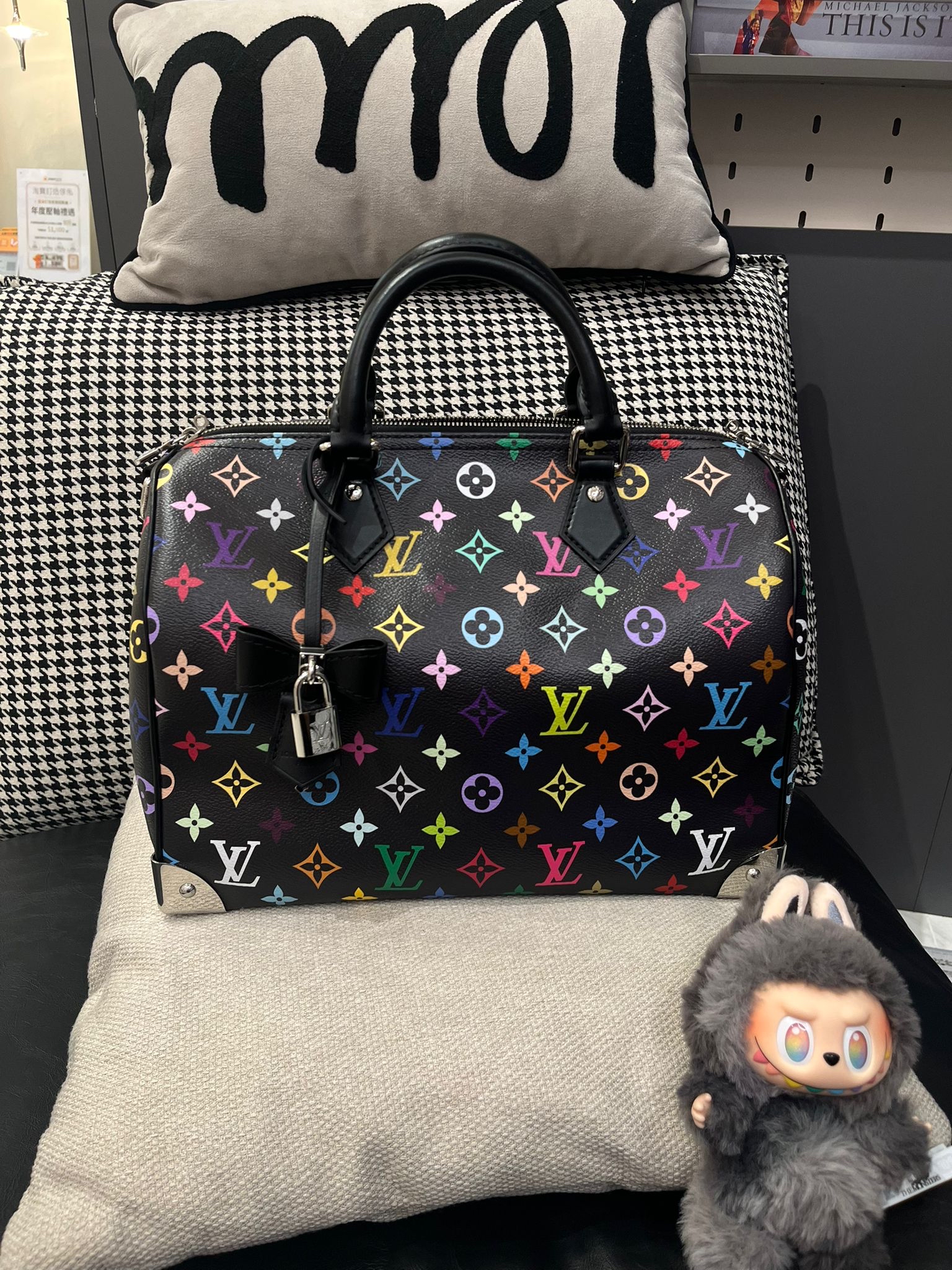 LV x TM Speedy Soft 30 M13257 村上隆黑彩花限量 Louis Vuitton x Murakami 100%Authentic, 99%New閑置品✅專門店收據✅nfc ✅dust bag ✅box
