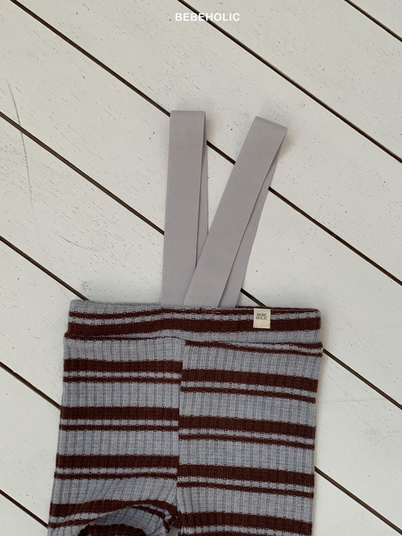 🌸預訂 韓國直送🌸🇰🇷BEBEHOLIC三色撞色條紋吊帶褲