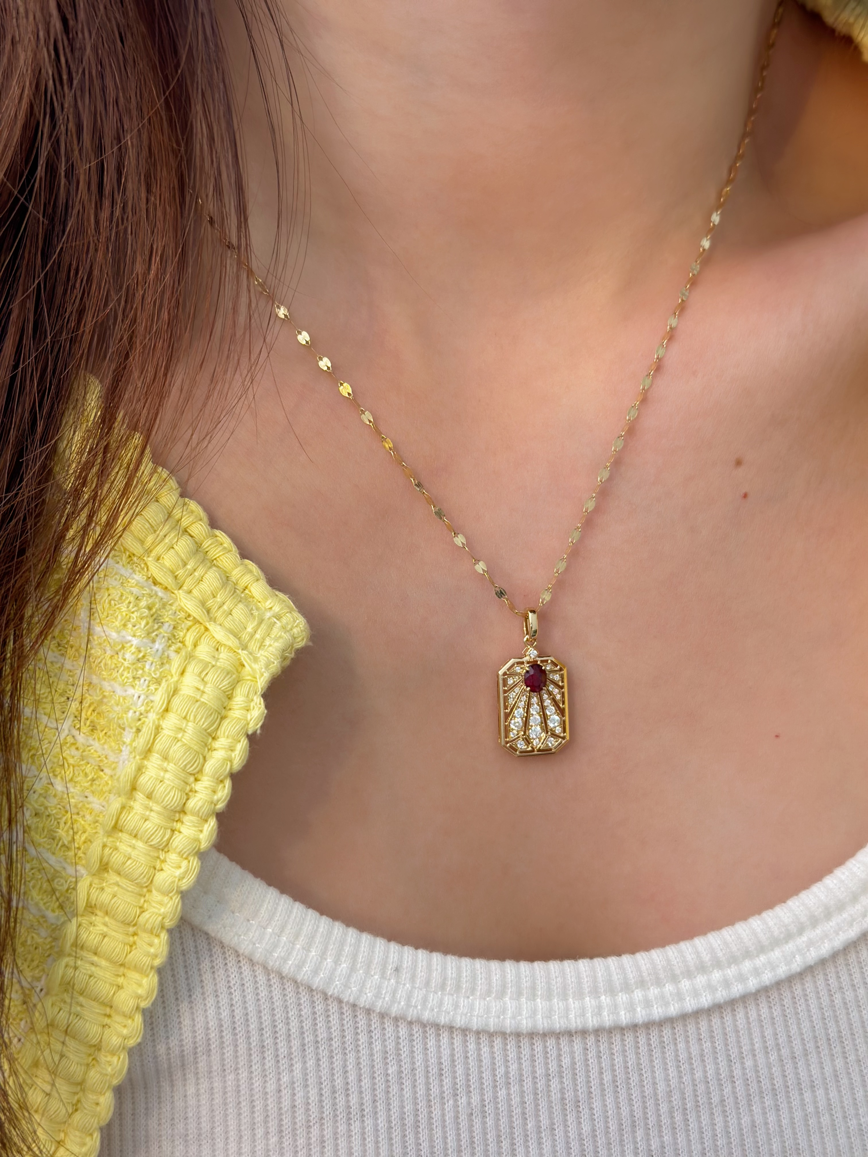 Sunburst Ruby Pendant N031240