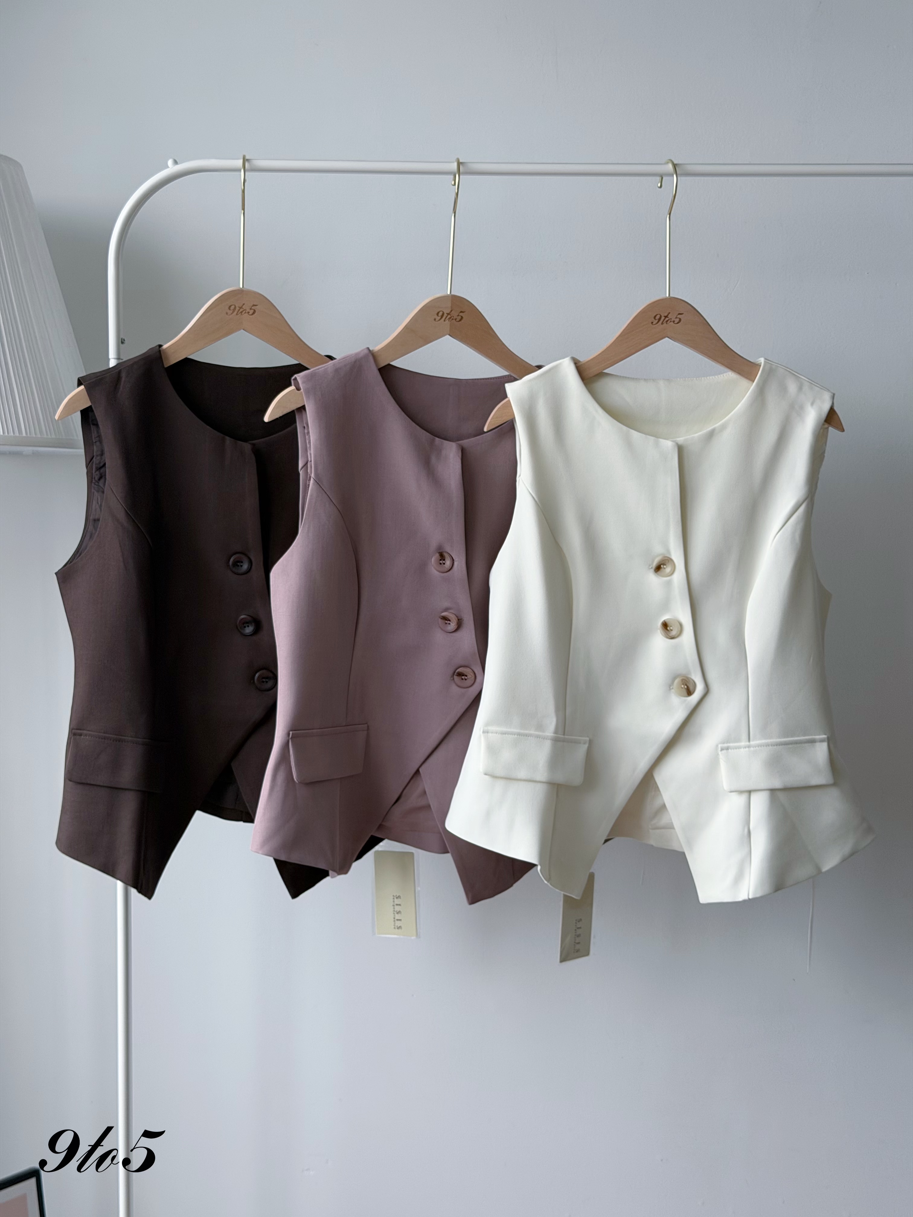 D2383 Waisted Vest with Long Skirt Set - 4 Colors 