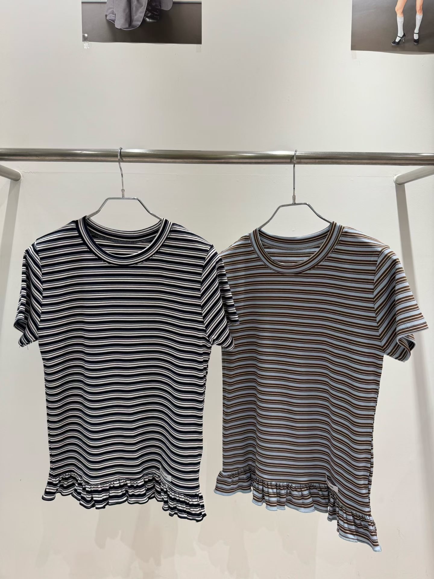 Stripe ruffle top
