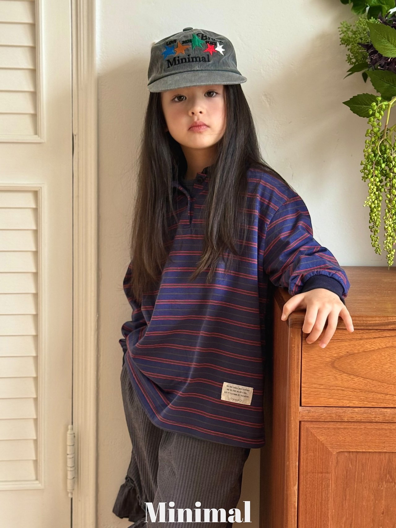 Mnm | Striped Collared T-shirt